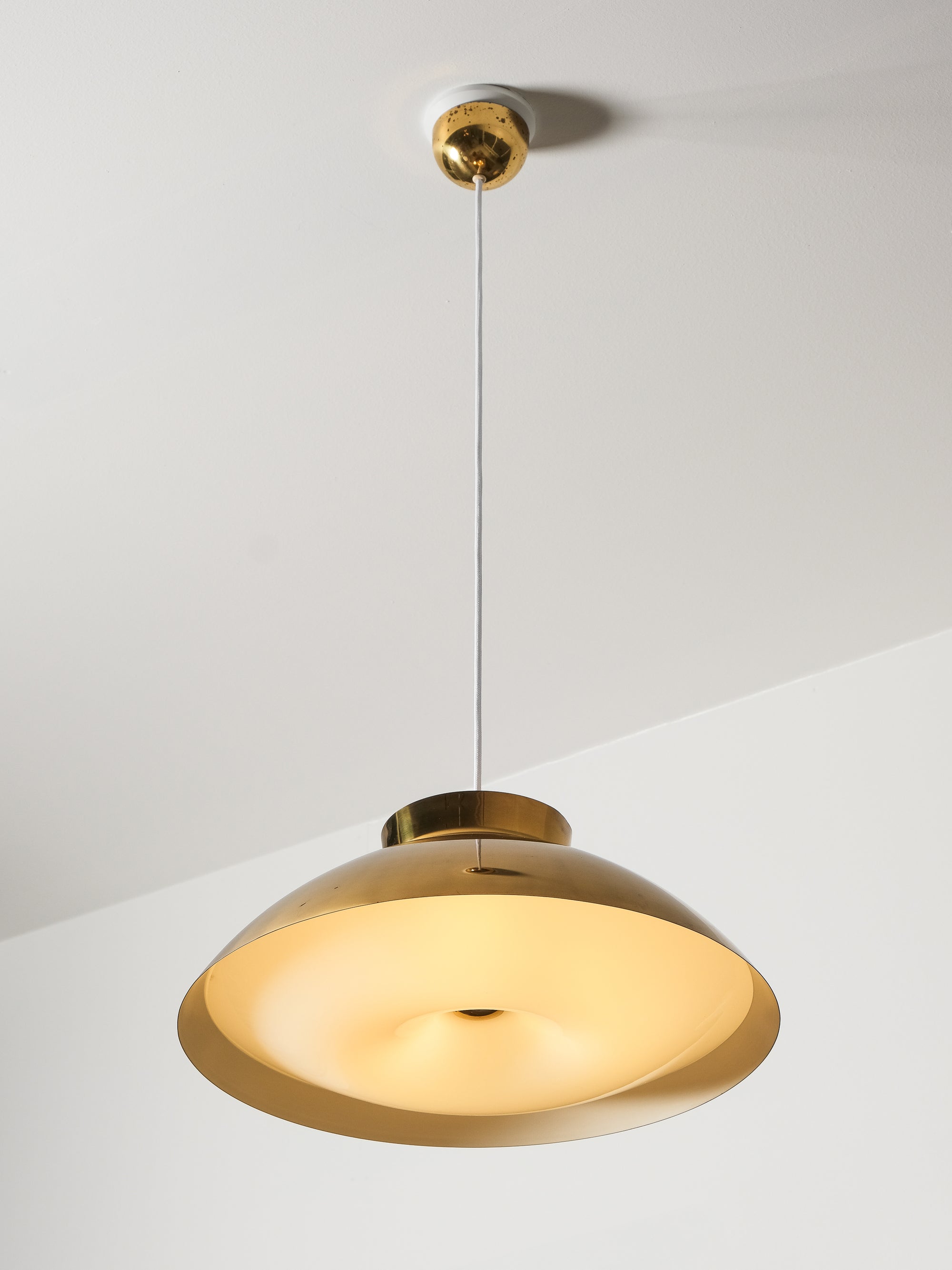 Pair of Model 61-368 Lisa Johansson-Pape Brass Pendants, Orno, Finland, 1950s