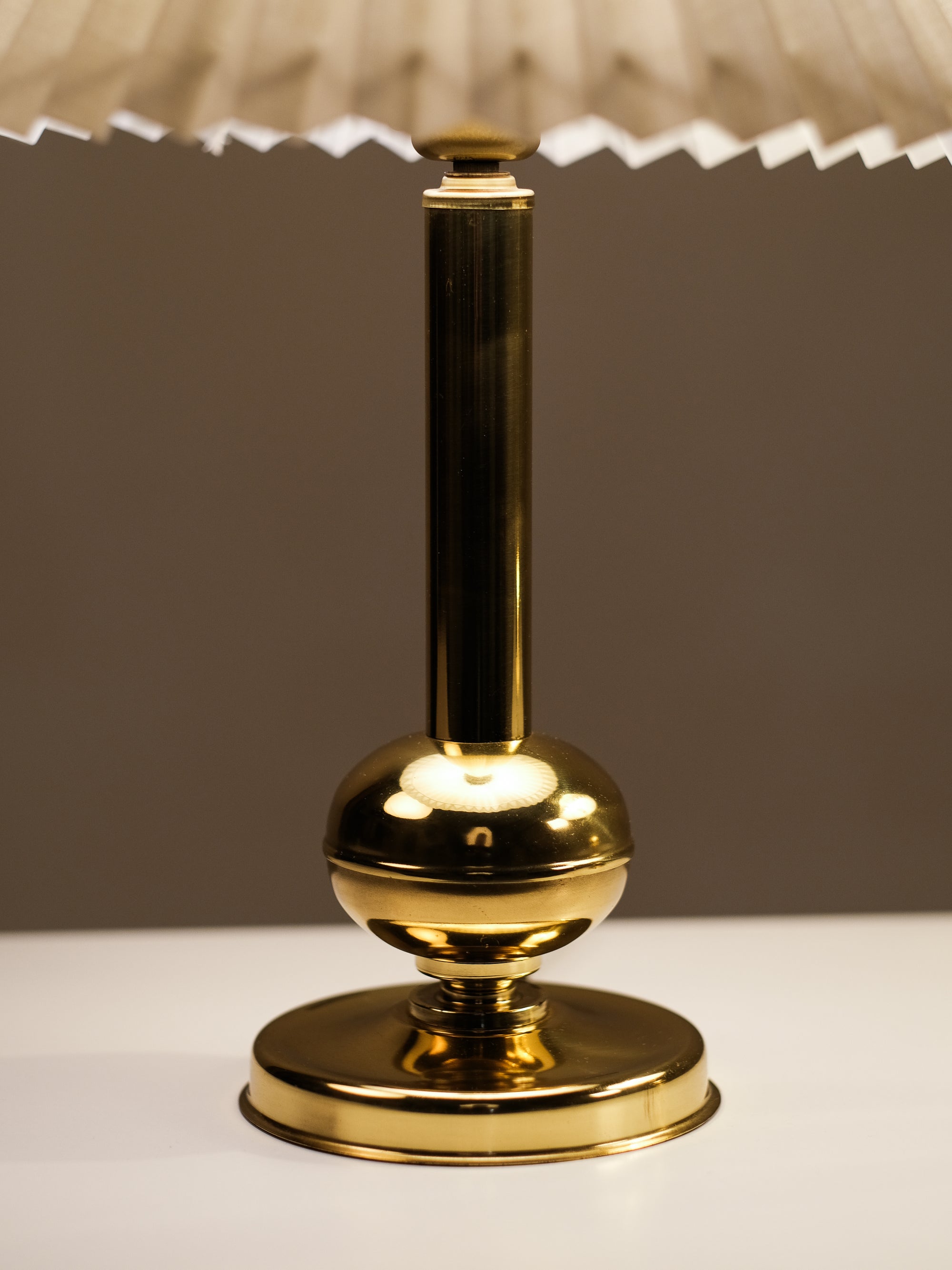 Pair of Norwegian Brass Table Lamps by G. Johansen, 1960s