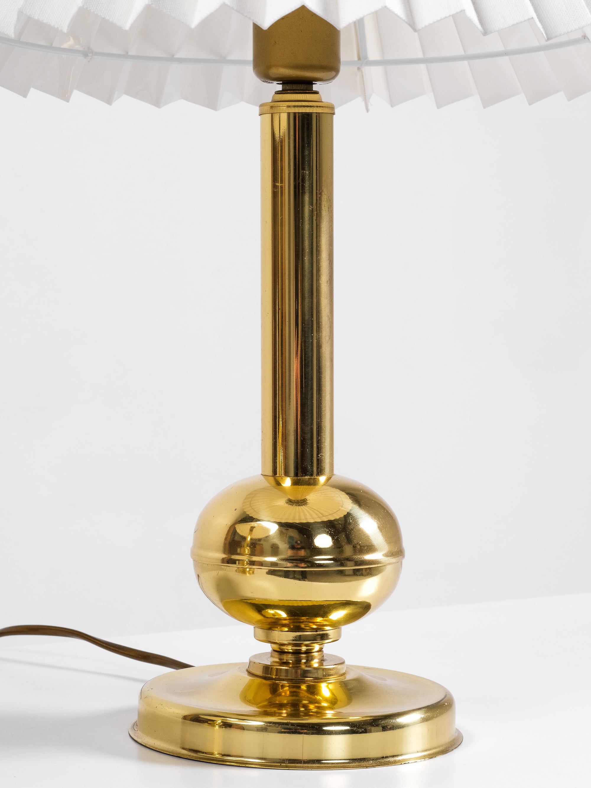Pair of Norwegian Brass Table Lamps by G. Johansen, 1960s