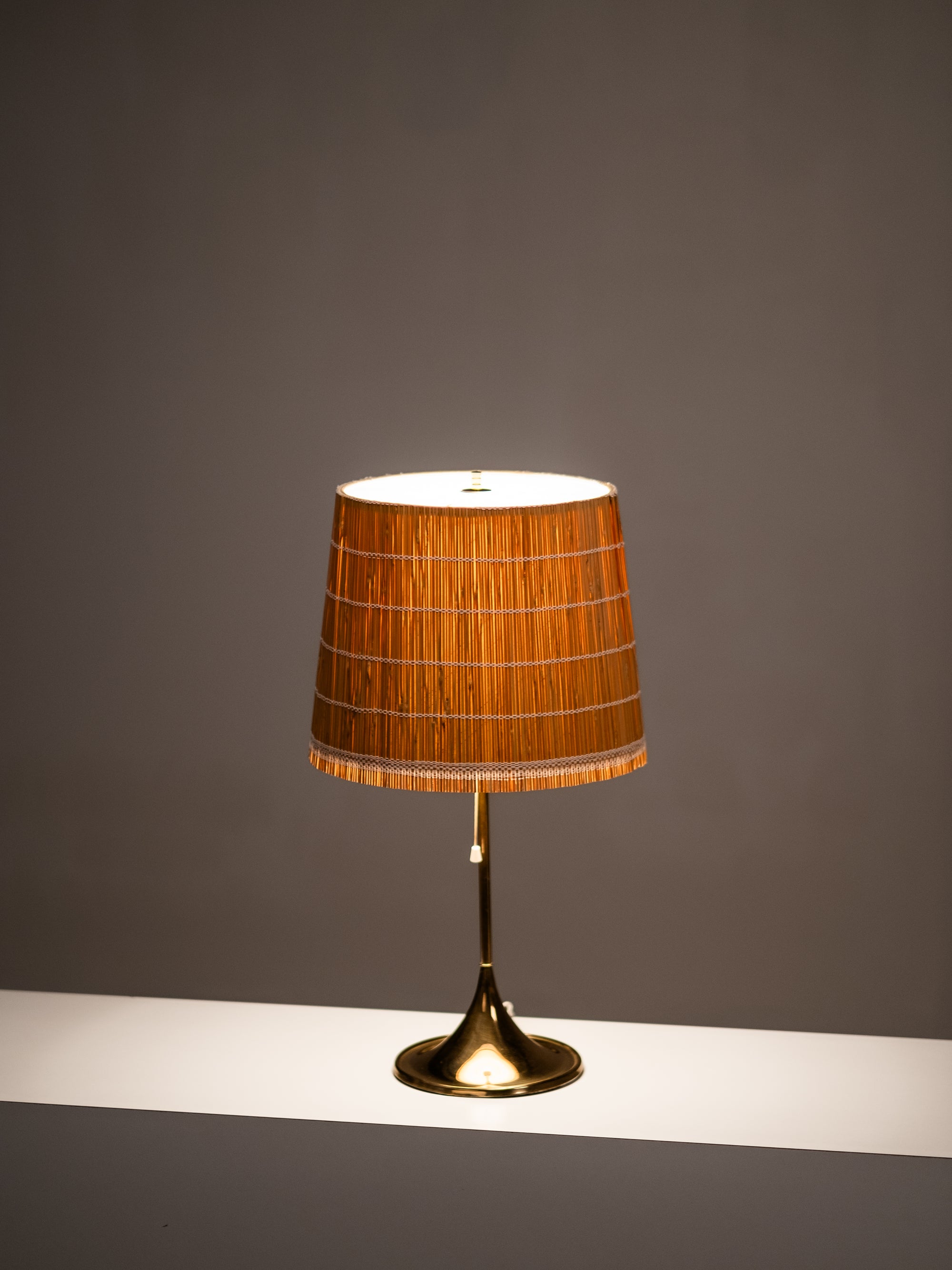 Brass Table Lamp B-024 by Alf Svensson &amp; Yngvar Sandström for Bergboms, 1960s