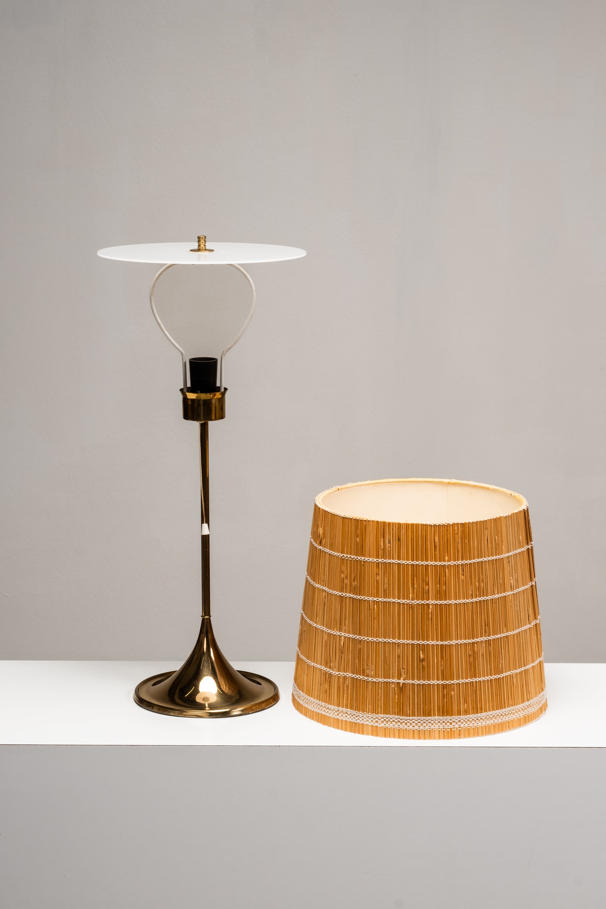 Brass Table Lamp B-024 by Alf Svensson &amp; Yngvar Sandström for Bergboms, 1960s