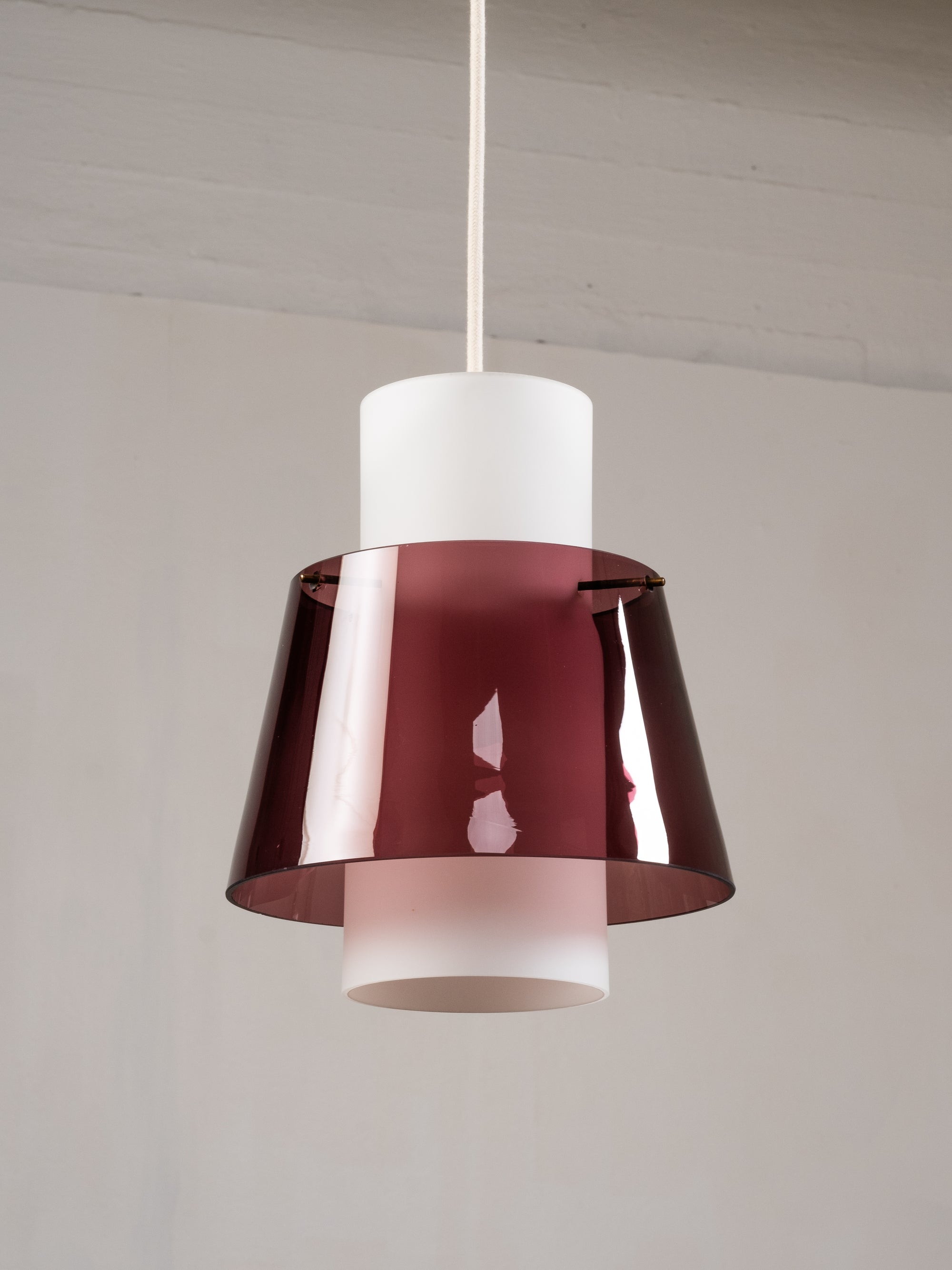 Glass Pendant Lamp, Stockmann, Finland, 1950s