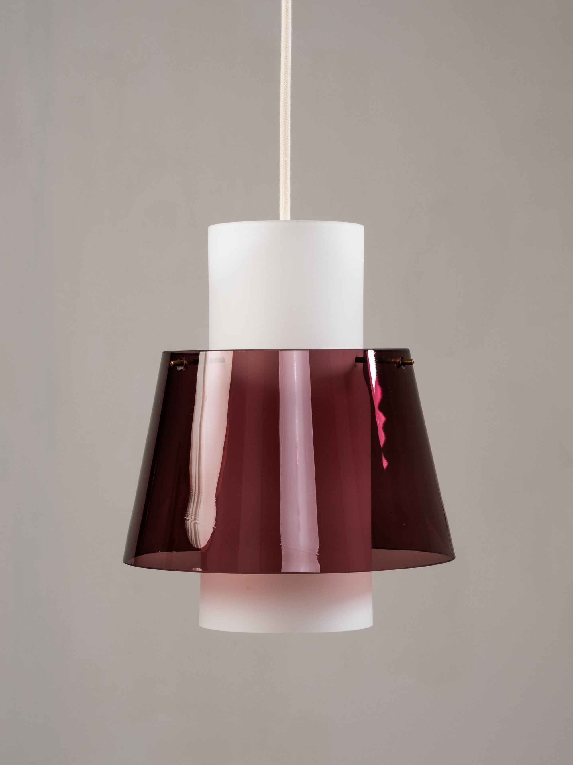 Glass Pendant Lamp, Stockmann, Finland, 1950s