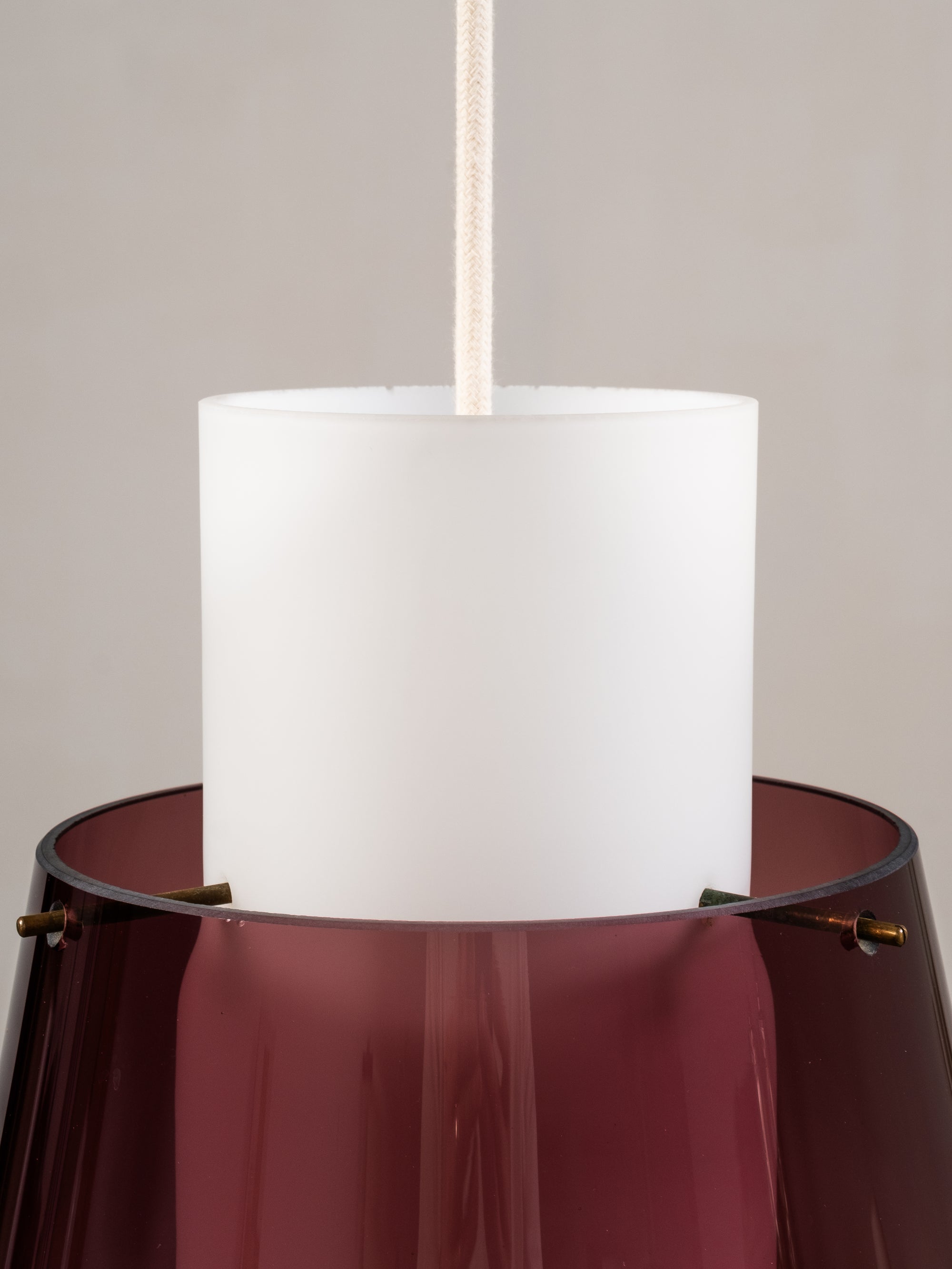 Glass Pendant Lamp, Stockmann, Finland, 1950s