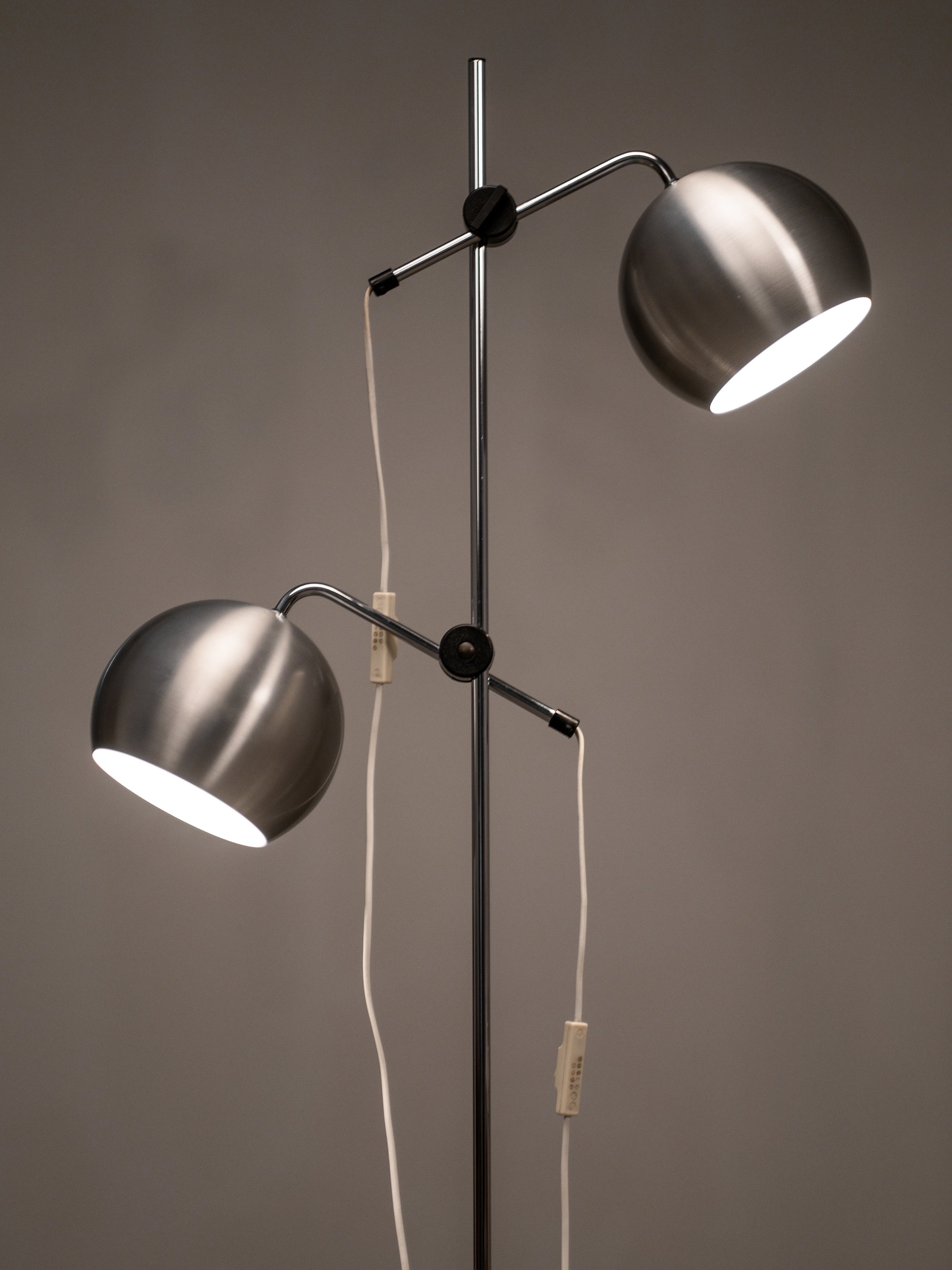 Double-Spotlight Floor Lamp by TS Belysning, Sweden, 1970s