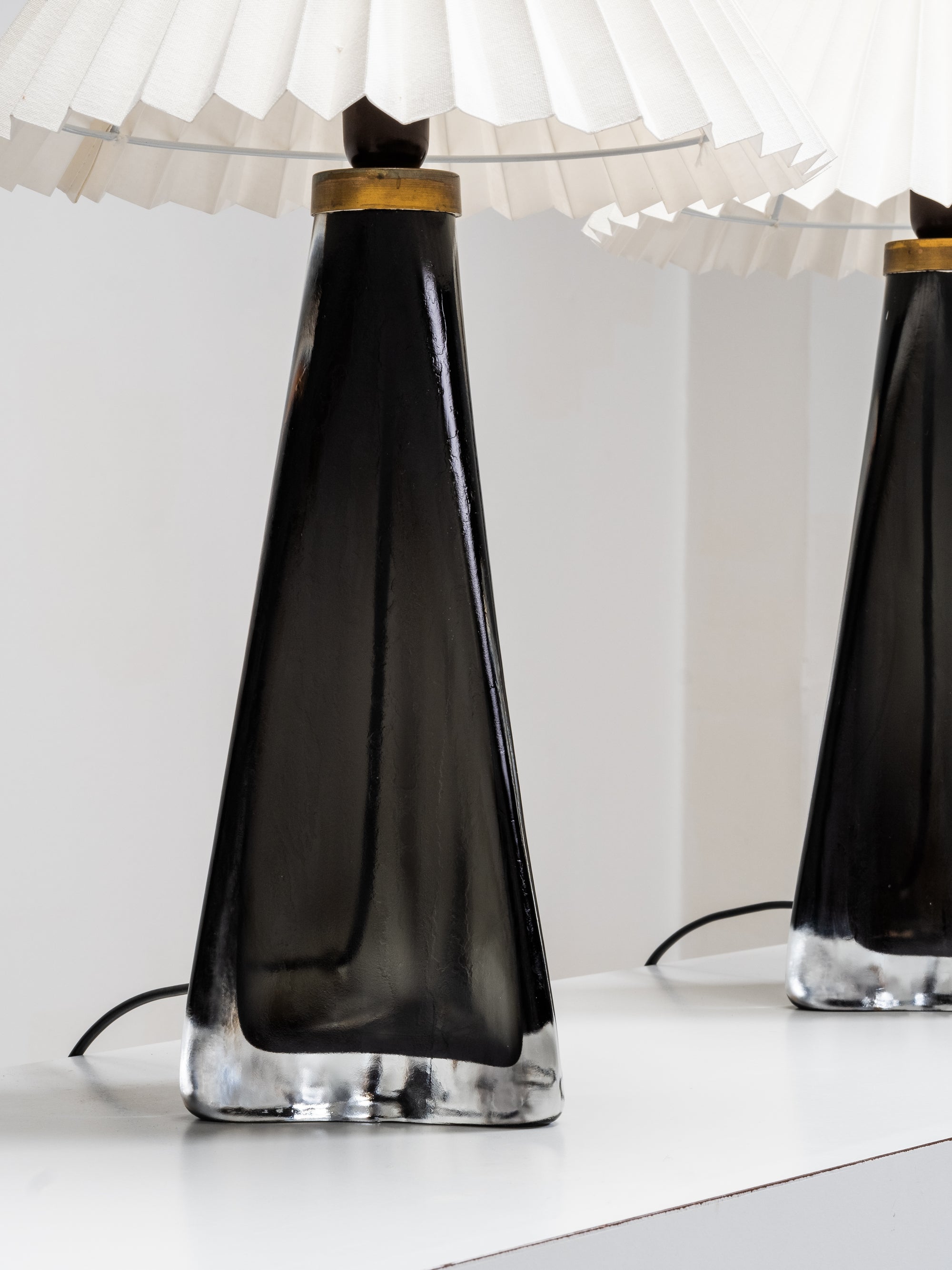 Pair of Large Glass Table Lamps Model RD 1319 by Carl Fagerlund for Orrefors