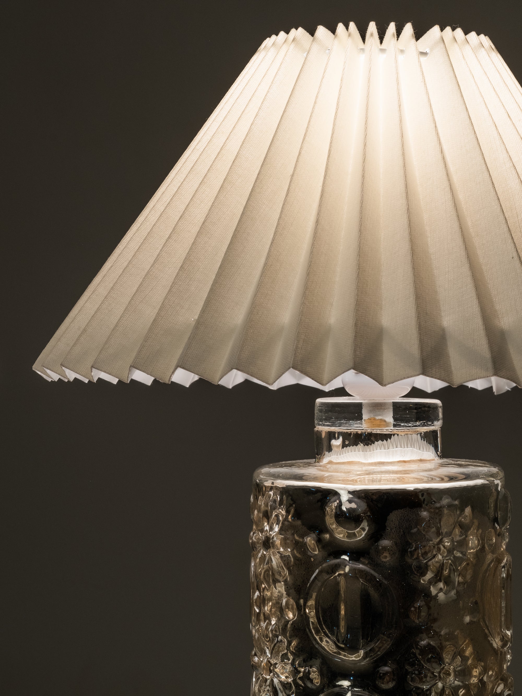 Pair of Mercury Glass Table Lamps by Gustav Leek for Orrefors, Sweden, 1960s