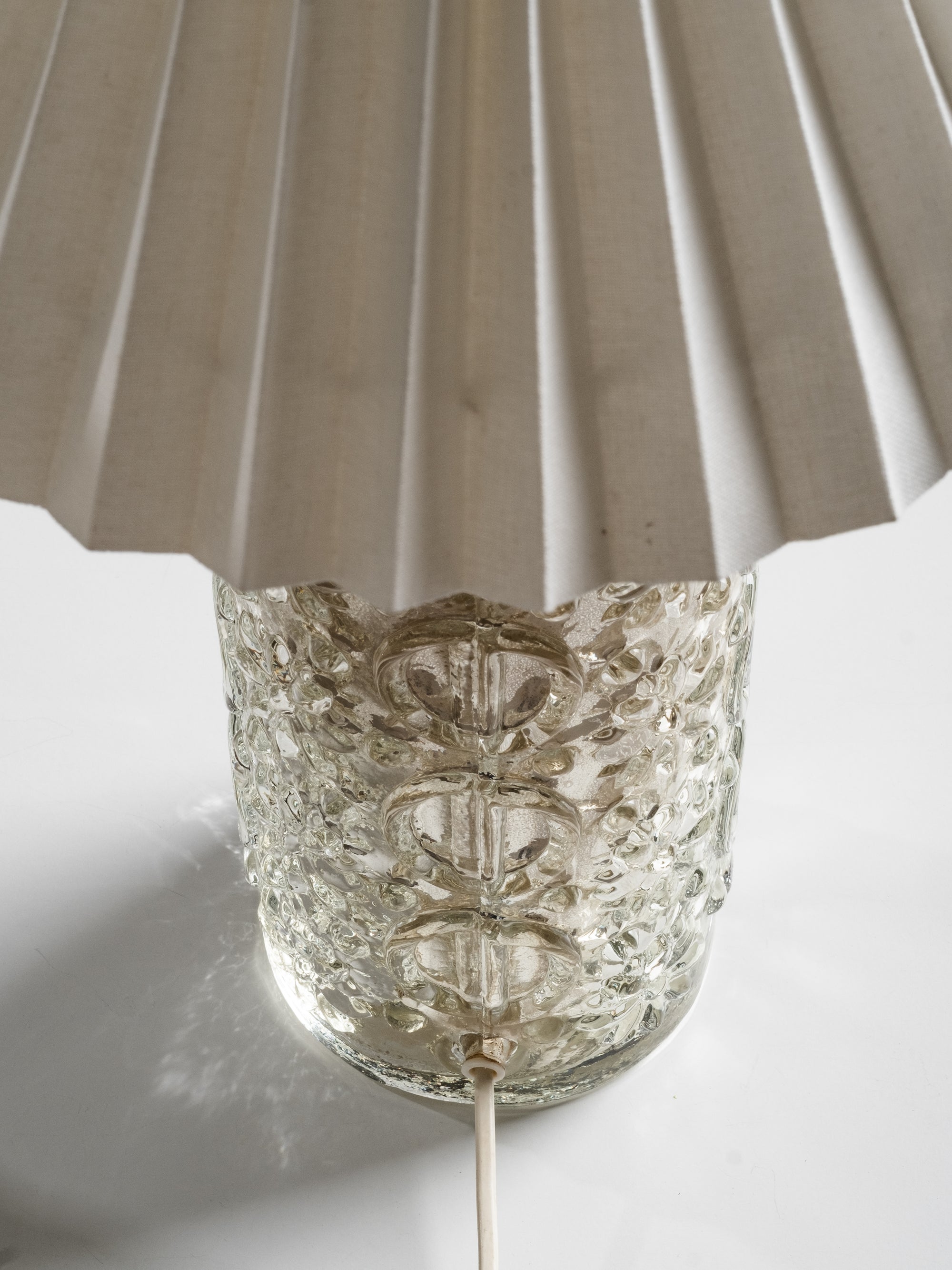 Pair of Mercury Glass Table Lamps by Gustav Leek for Orrefors, Sweden, 1960s