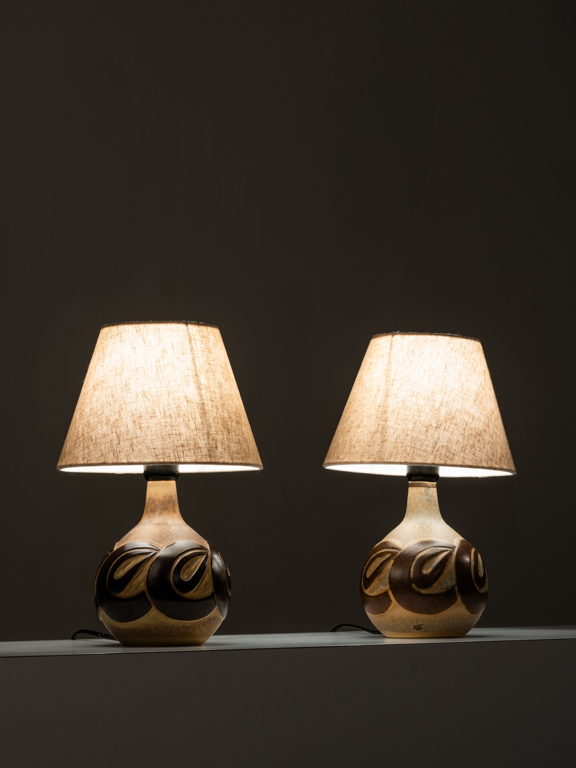 Pair of Mid-Century Table Lamps by Marianne Starck for Michael Andersen, Denmark