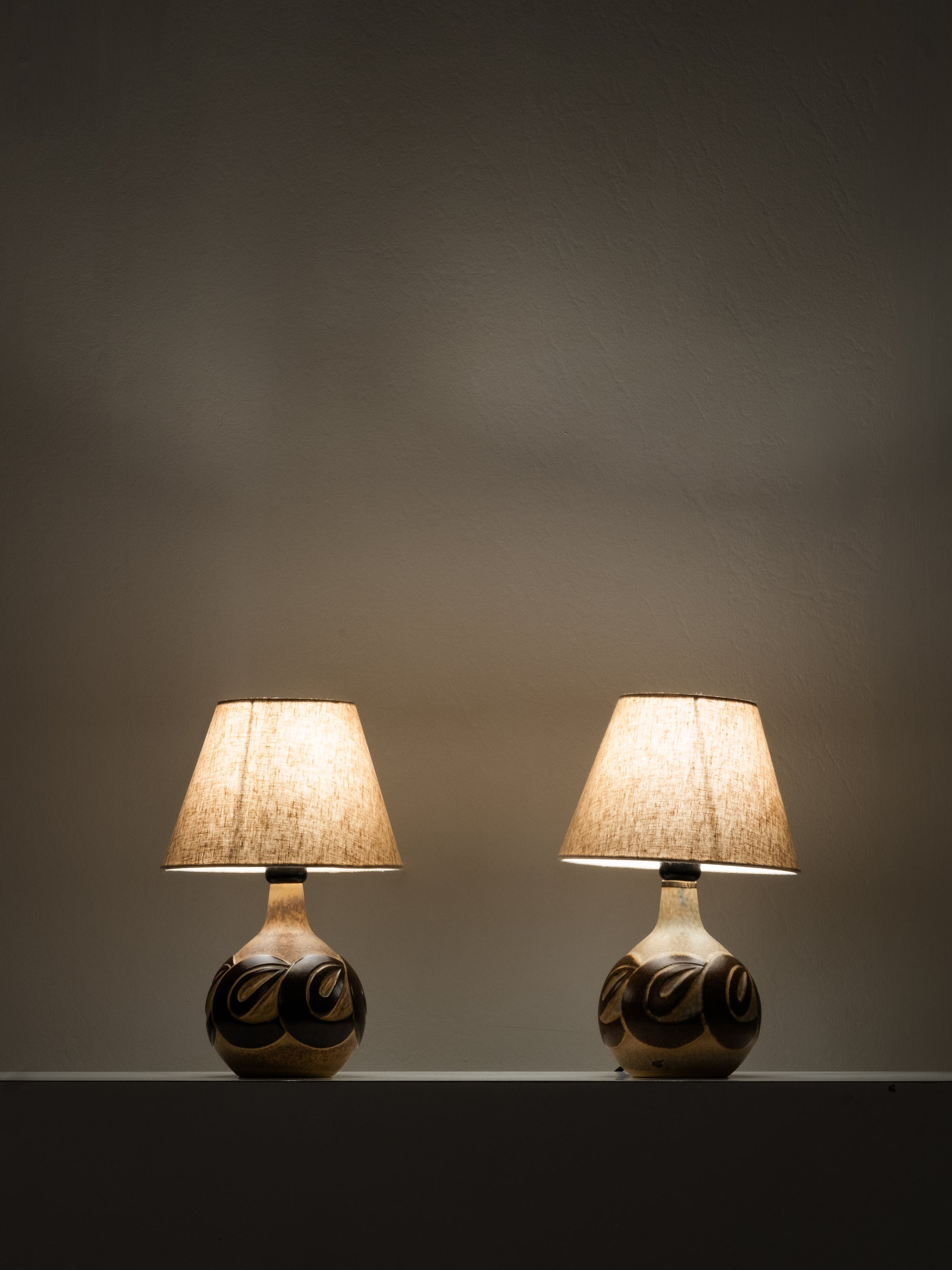 Pair of Mid-Century Table Lamps by Marianne Starck for Michael Andersen, Denmark