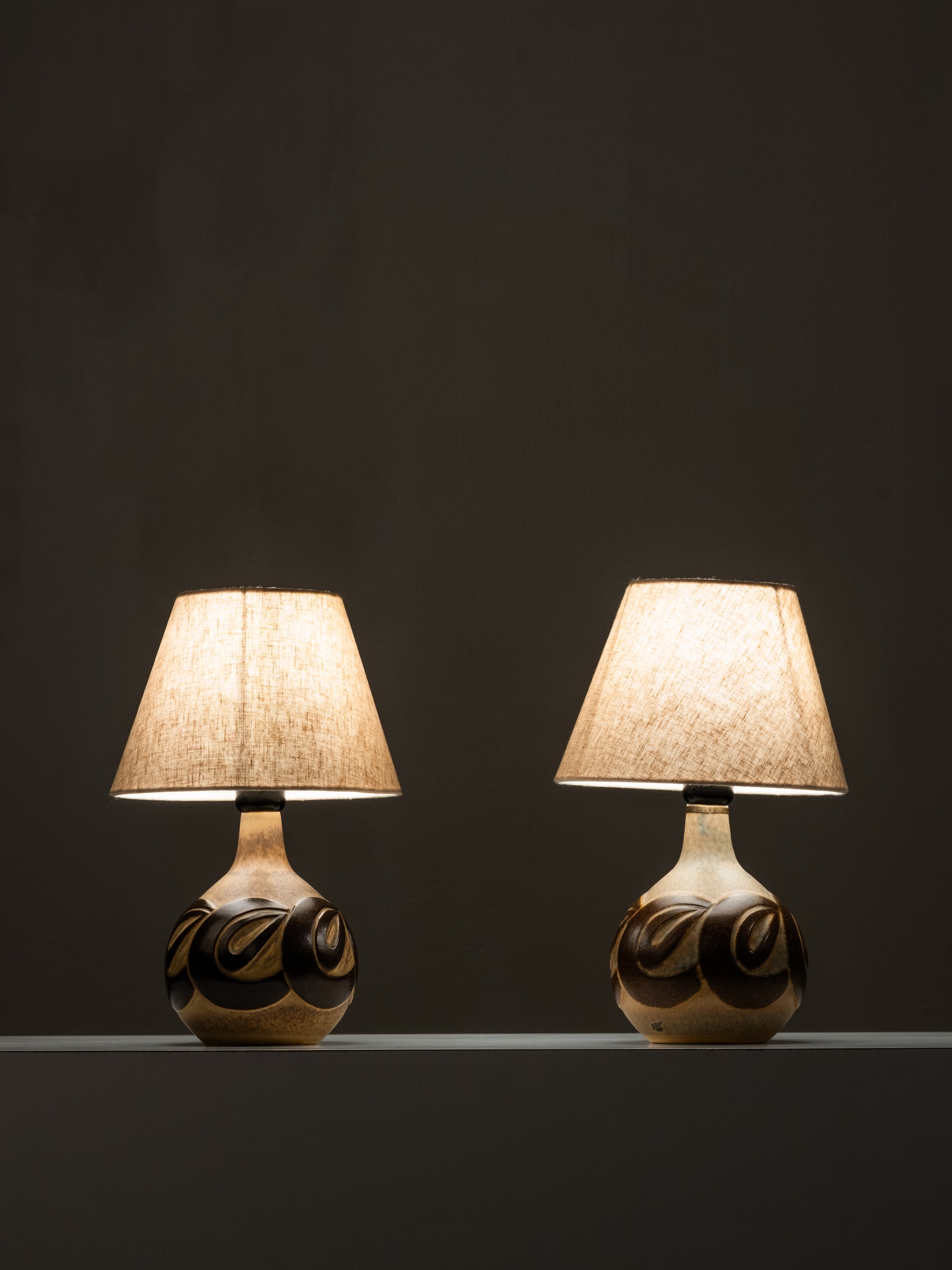 Pair of Mid-Century Table Lamps by Marianne Starck for Michael Andersen, Denmark