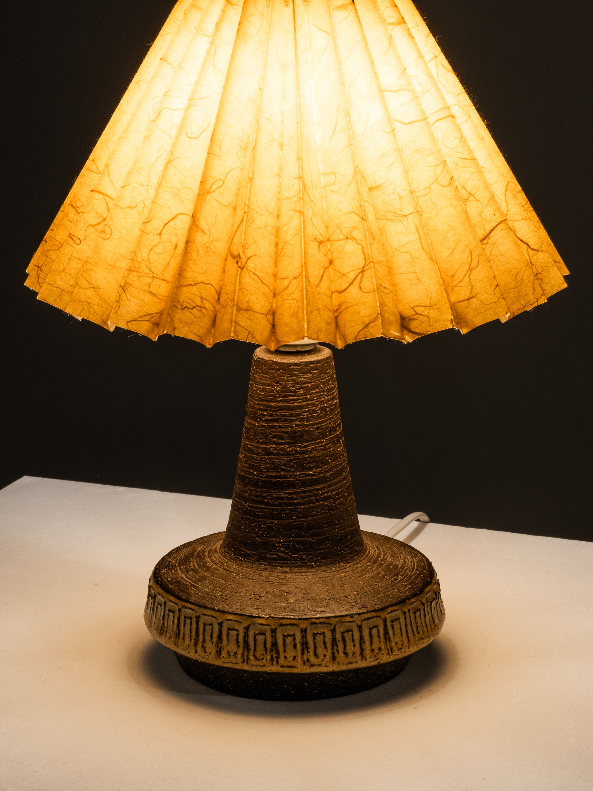 Stoneware Table Lamp by Michael Andersen &amp; Søn, Bornholm, Denmark, 1960s