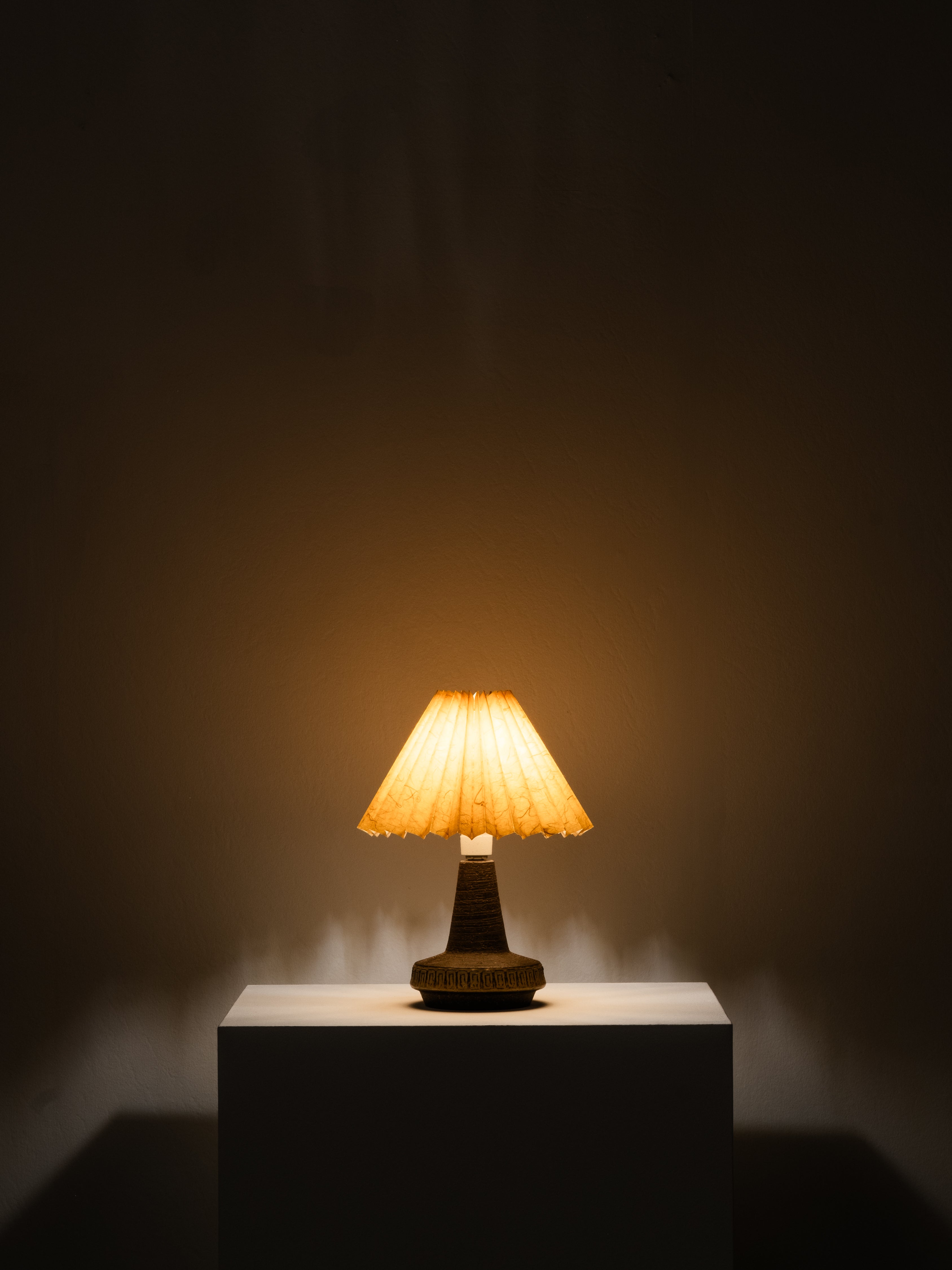 Stoneware Table Lamp by Michael Andersen & Søn, Bornholm, Denmark