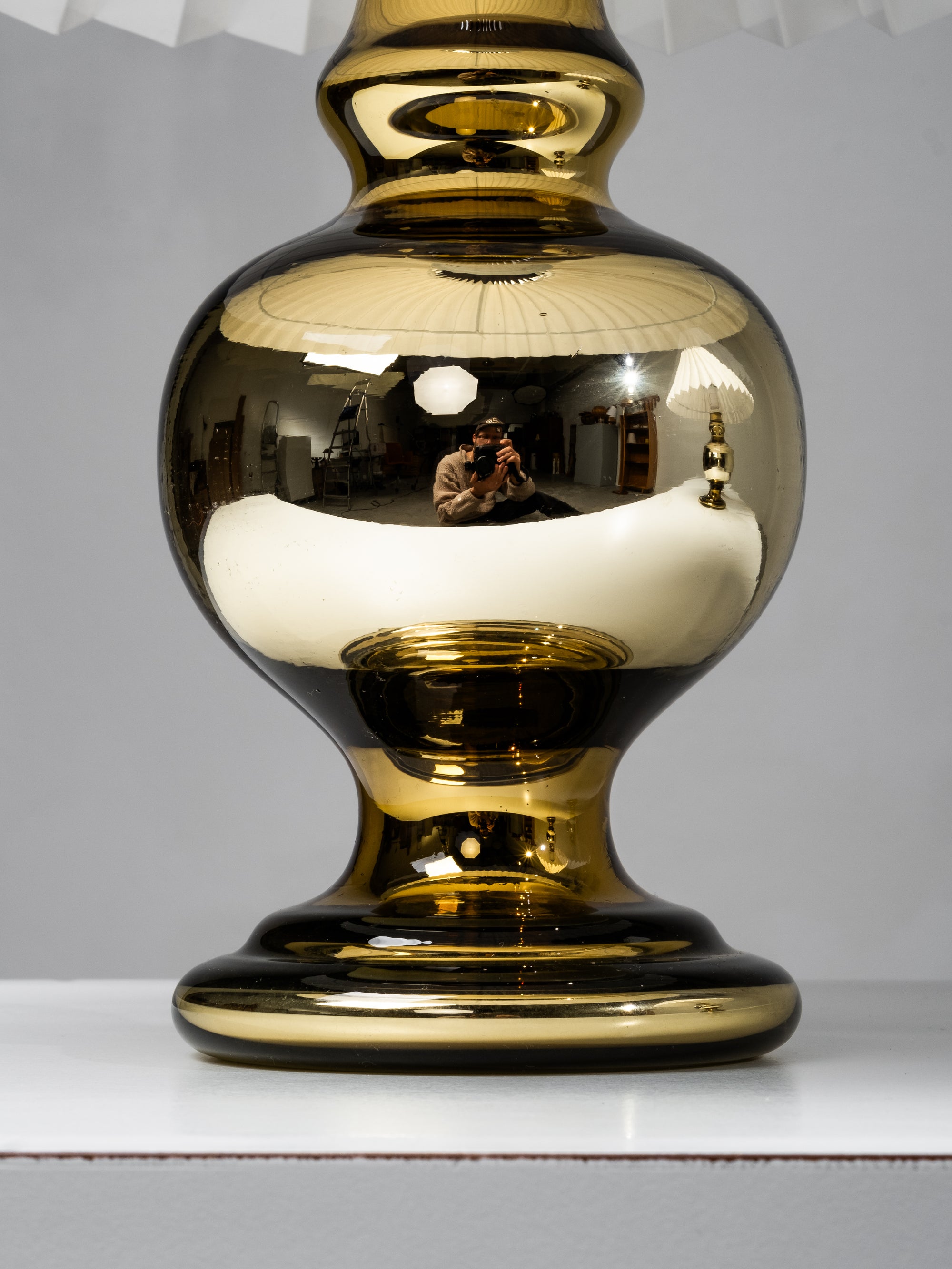 Pair of Mid-Century Swedish Mercury Glass Table Lamps, 1960s