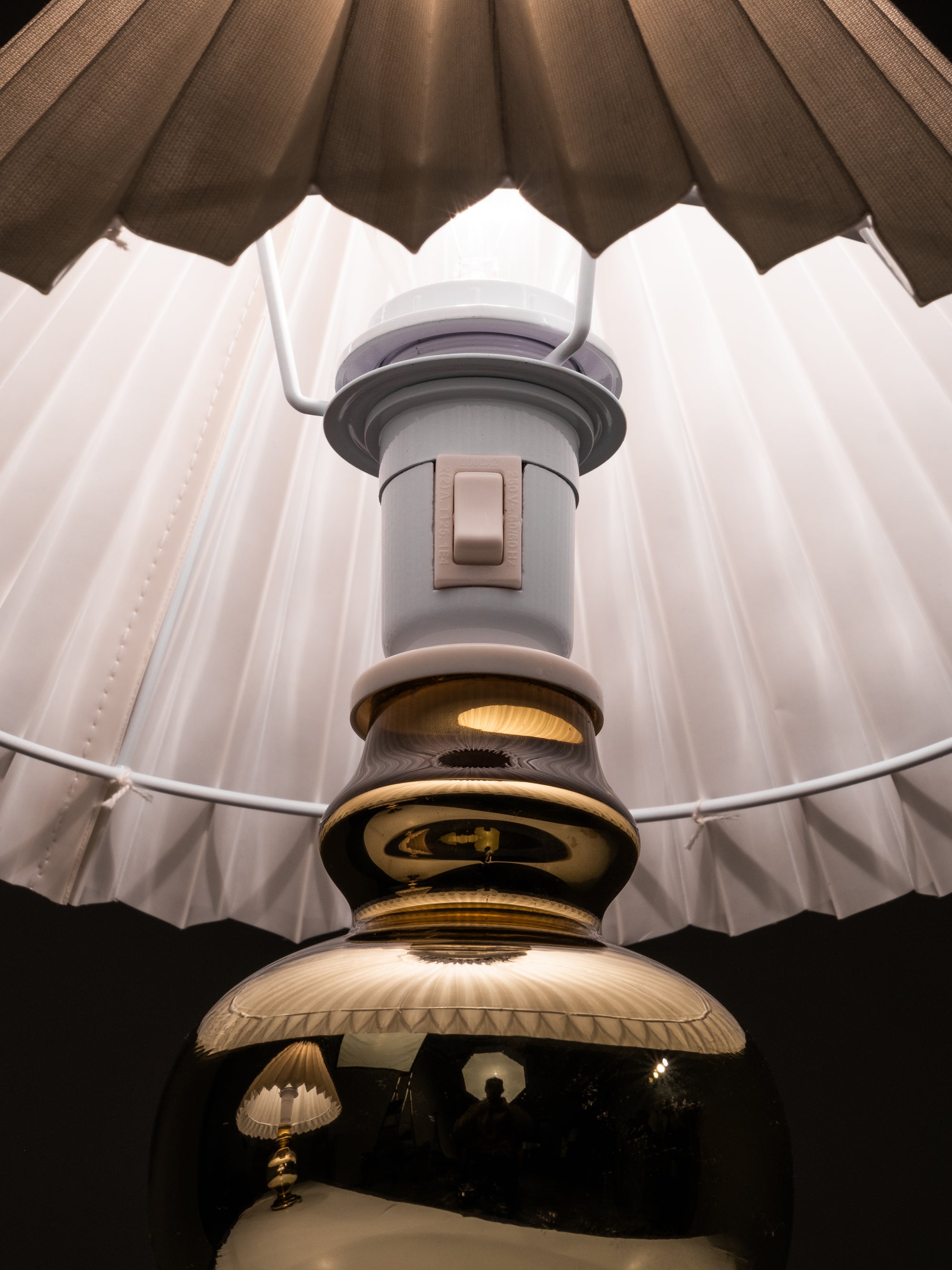 Pair of Mid-Century Swedish Mercury Glass Table Lamps, 1960s