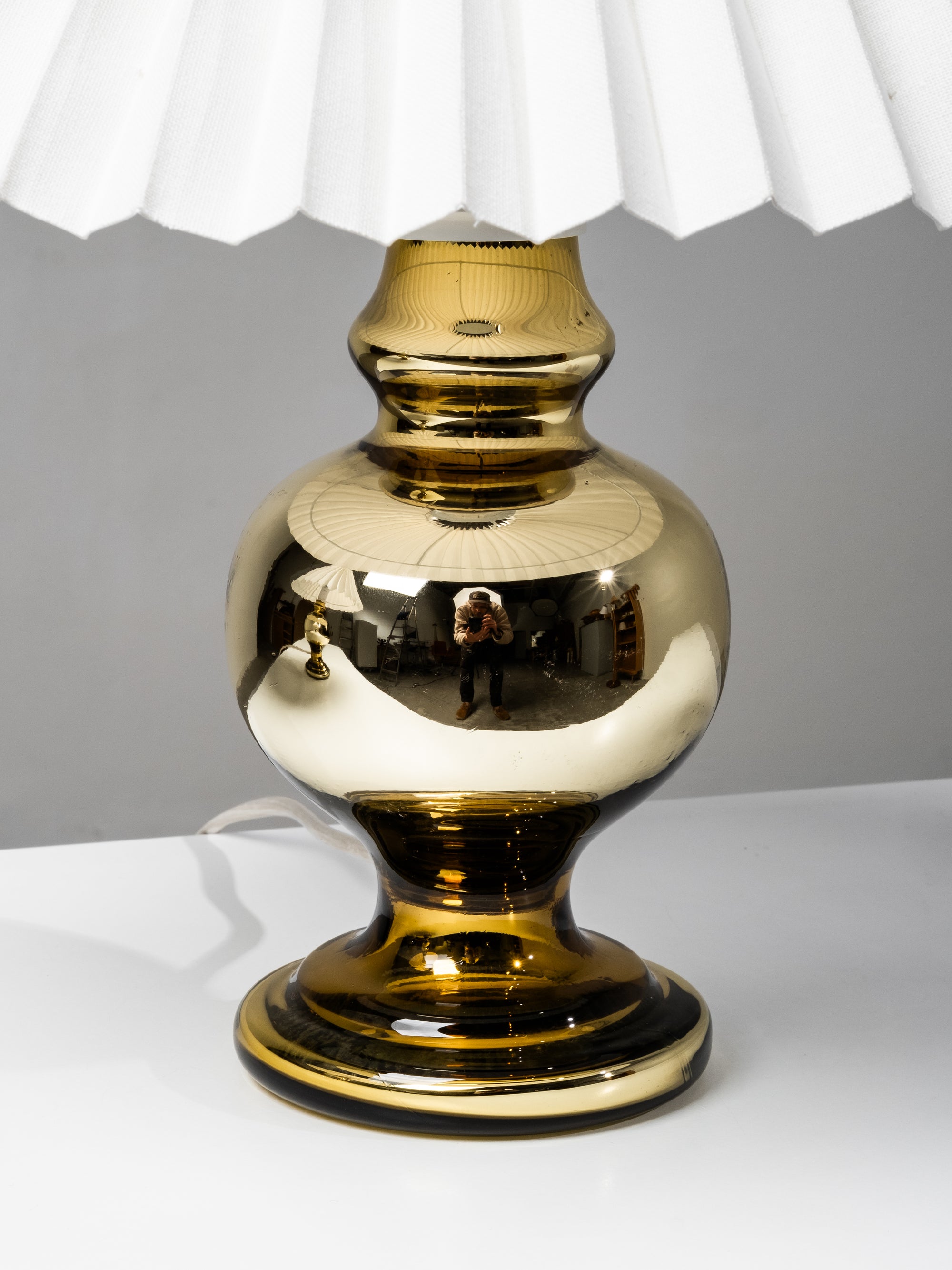 Pair of Mid-Century Swedish Mercury Glass Table Lamps, 1960s