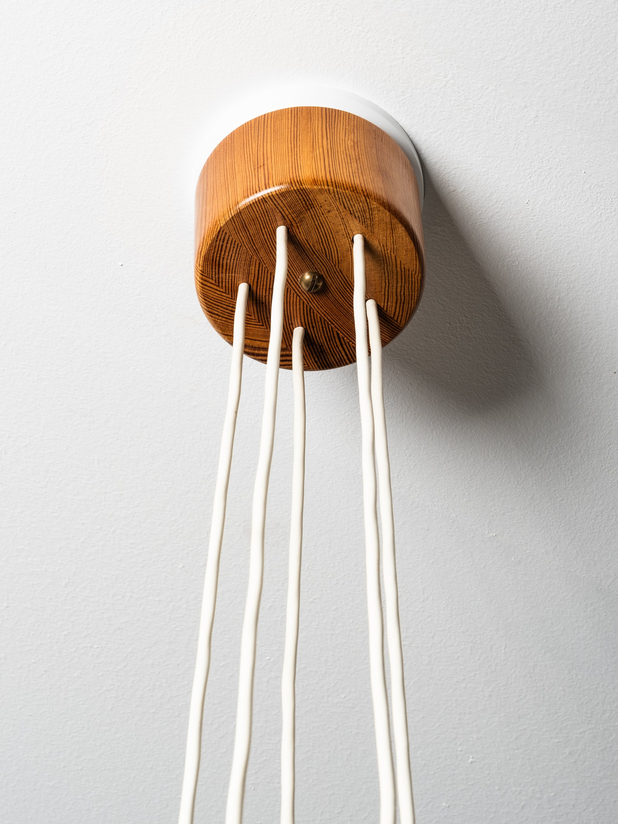 Pine Wood Chandelier by Uno Dahlen for Aneta, Sweden, 1970s
