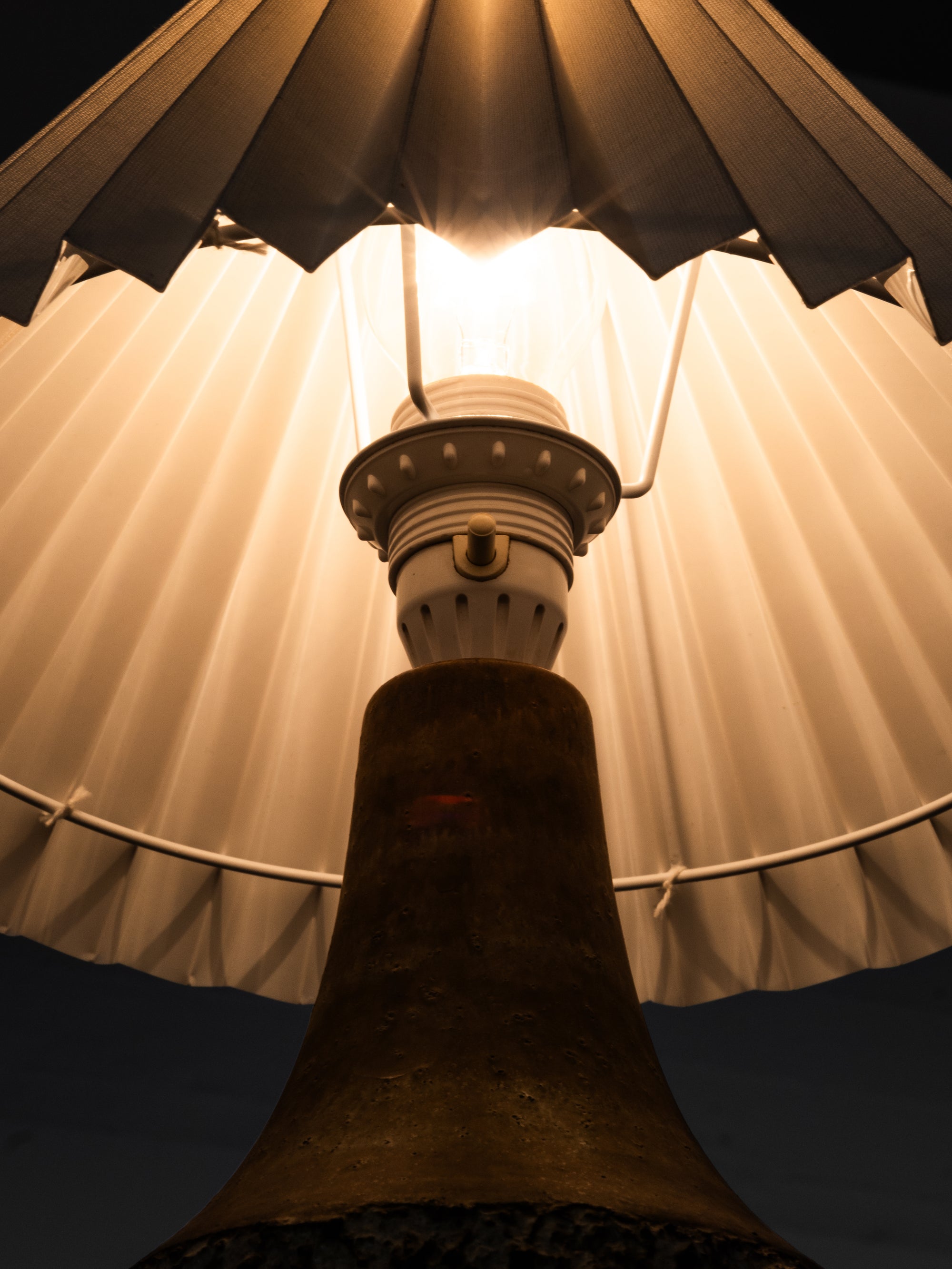 Brown-Glazed Stoneware Table Lamp by Bruno Karlsson for Ego Stengods, 1960s
