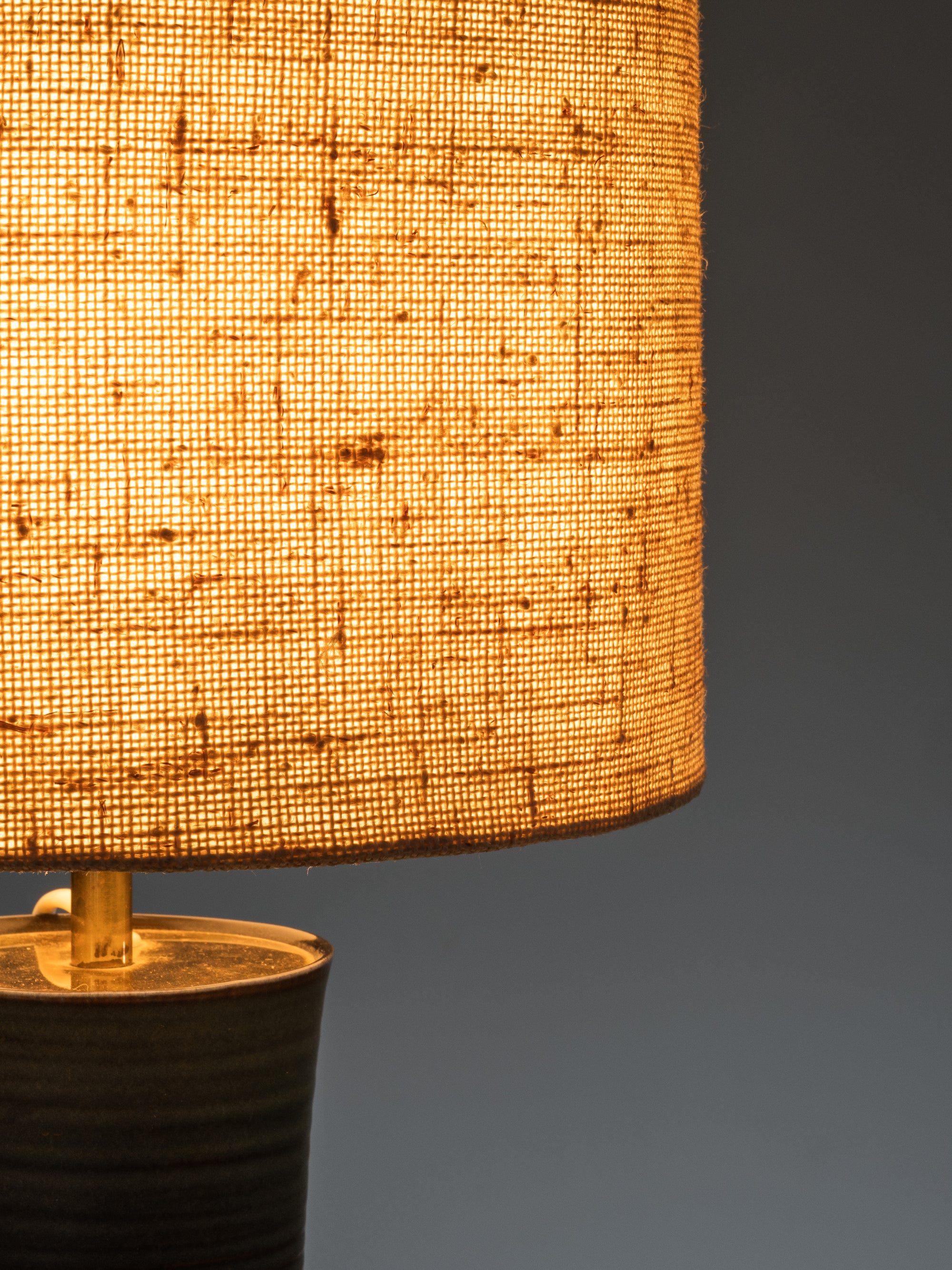 Wheel-Turned Ceramic Table Lamp by Annikki Hovisaari, Arabia, Finland, 1960s