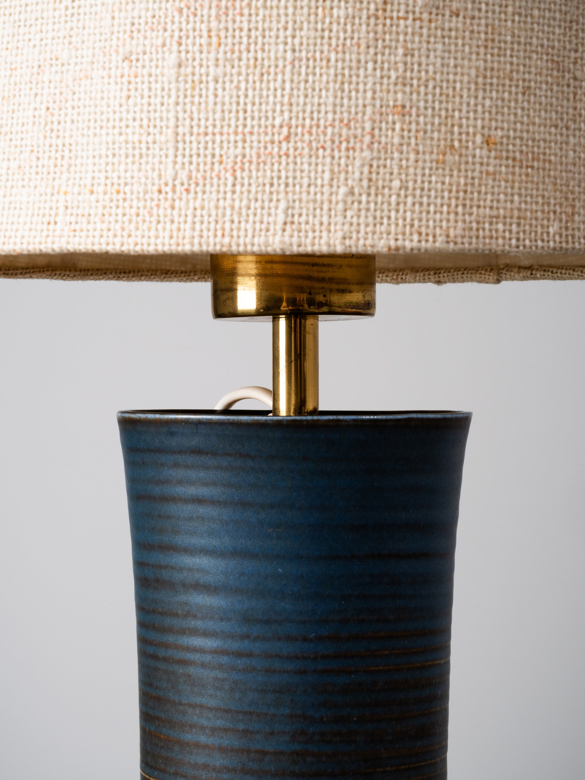 Wheel-Turned Ceramic Table Lamp by Annikki Hovisaari, Arabia, Finland, 1960s
