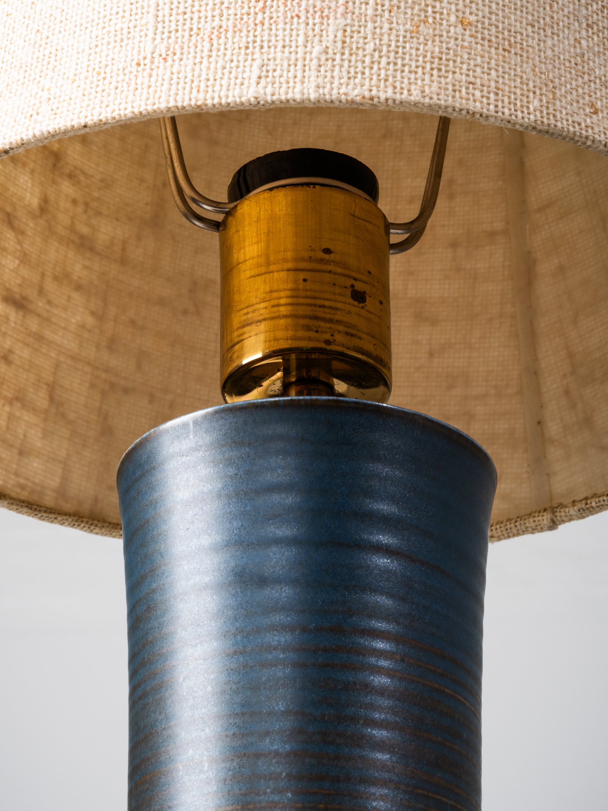 Wheel-Turned Ceramic Table Lamp by Annikki Hovisaari, Arabia, Finland, 1960s