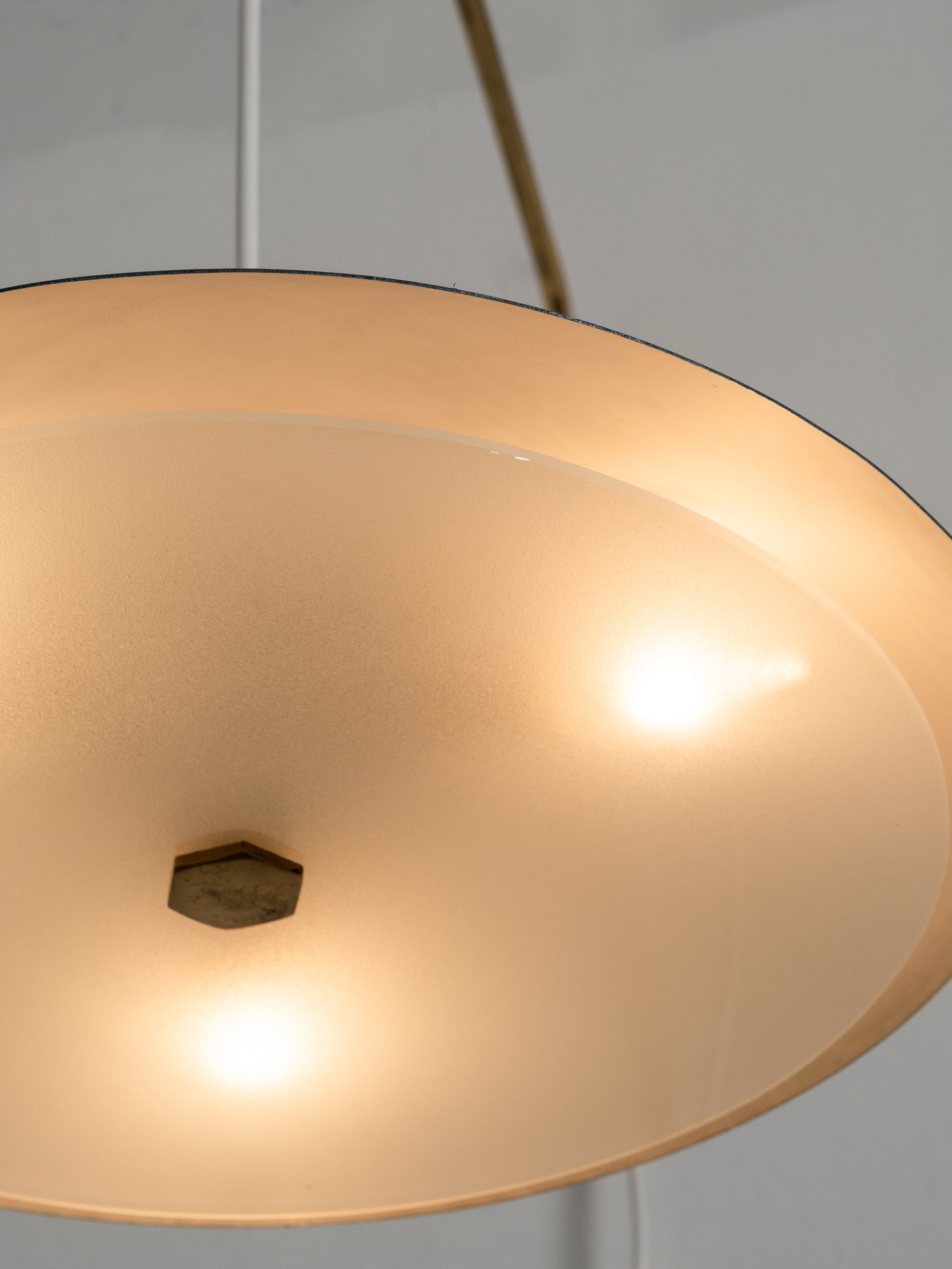 Mid-Century Modern Brass Wall Light with Painted Shade, Valinte, Finland, 1960s