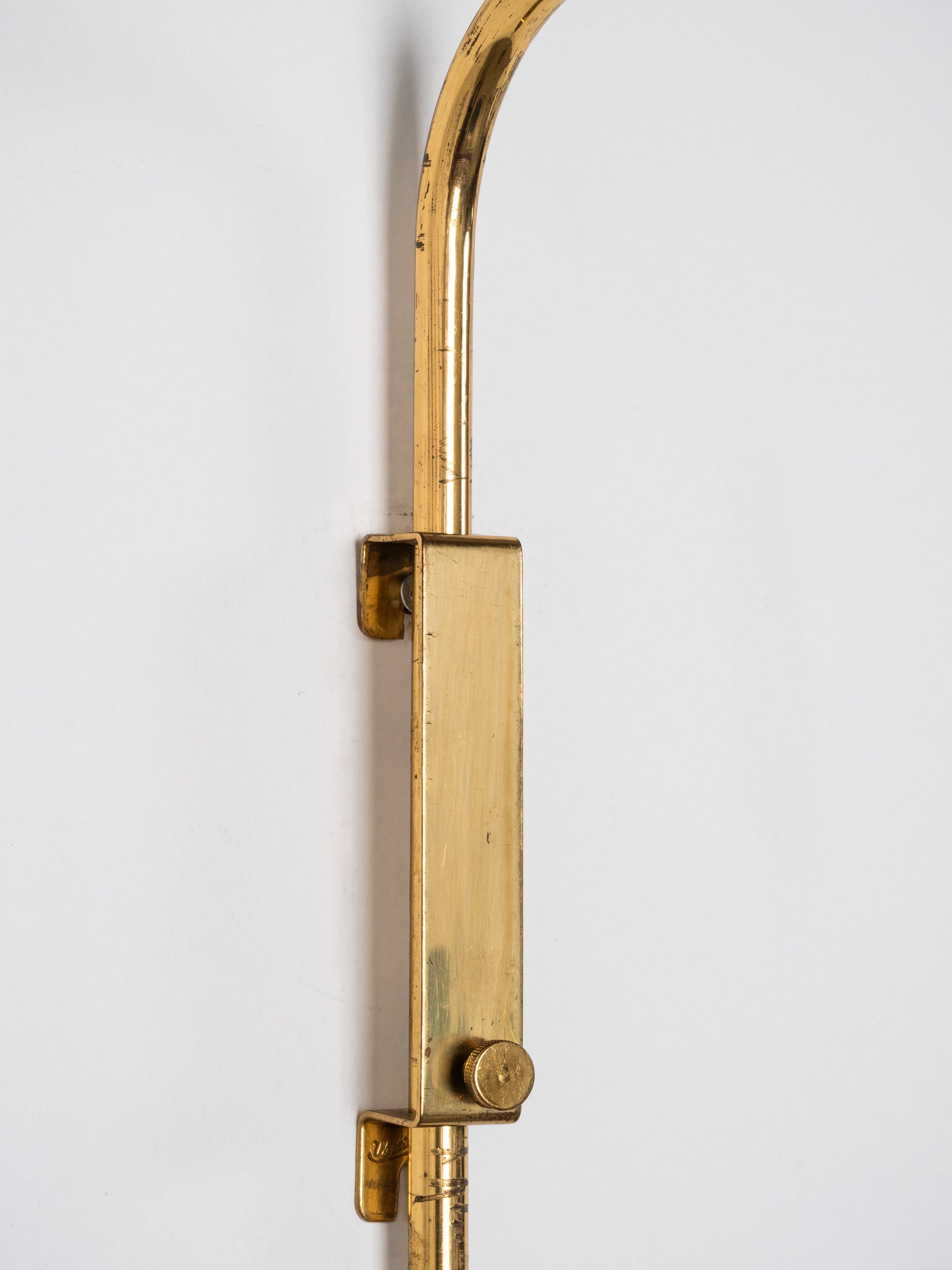 Mid-Century Modern Brass Wall Light with Painted Shade, Valinte, Finland, 1960s