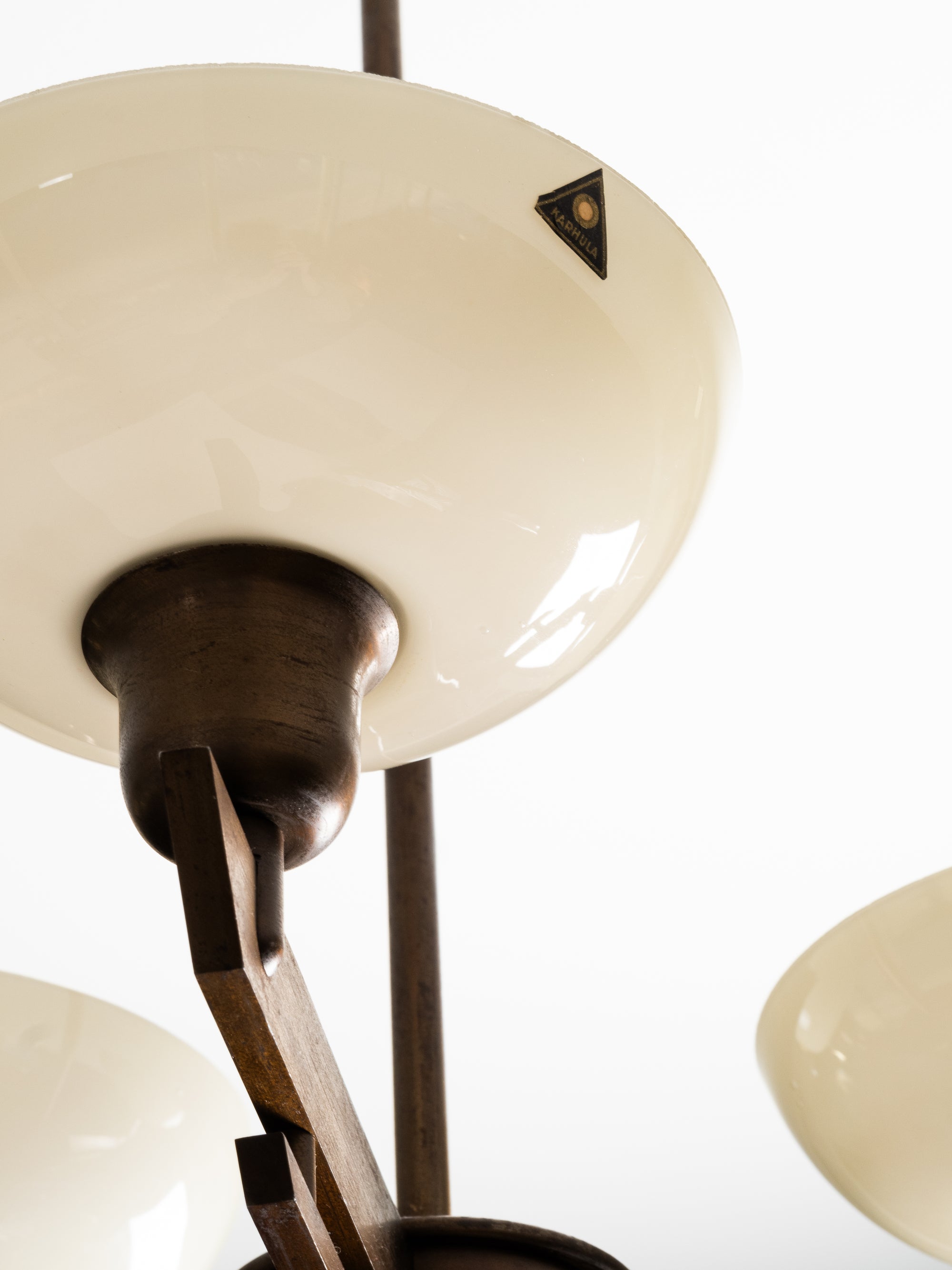 Rare Model 3024 Pendant Light in Oxidised Steel by Paavo Tynell, Taito Oy, 1940s