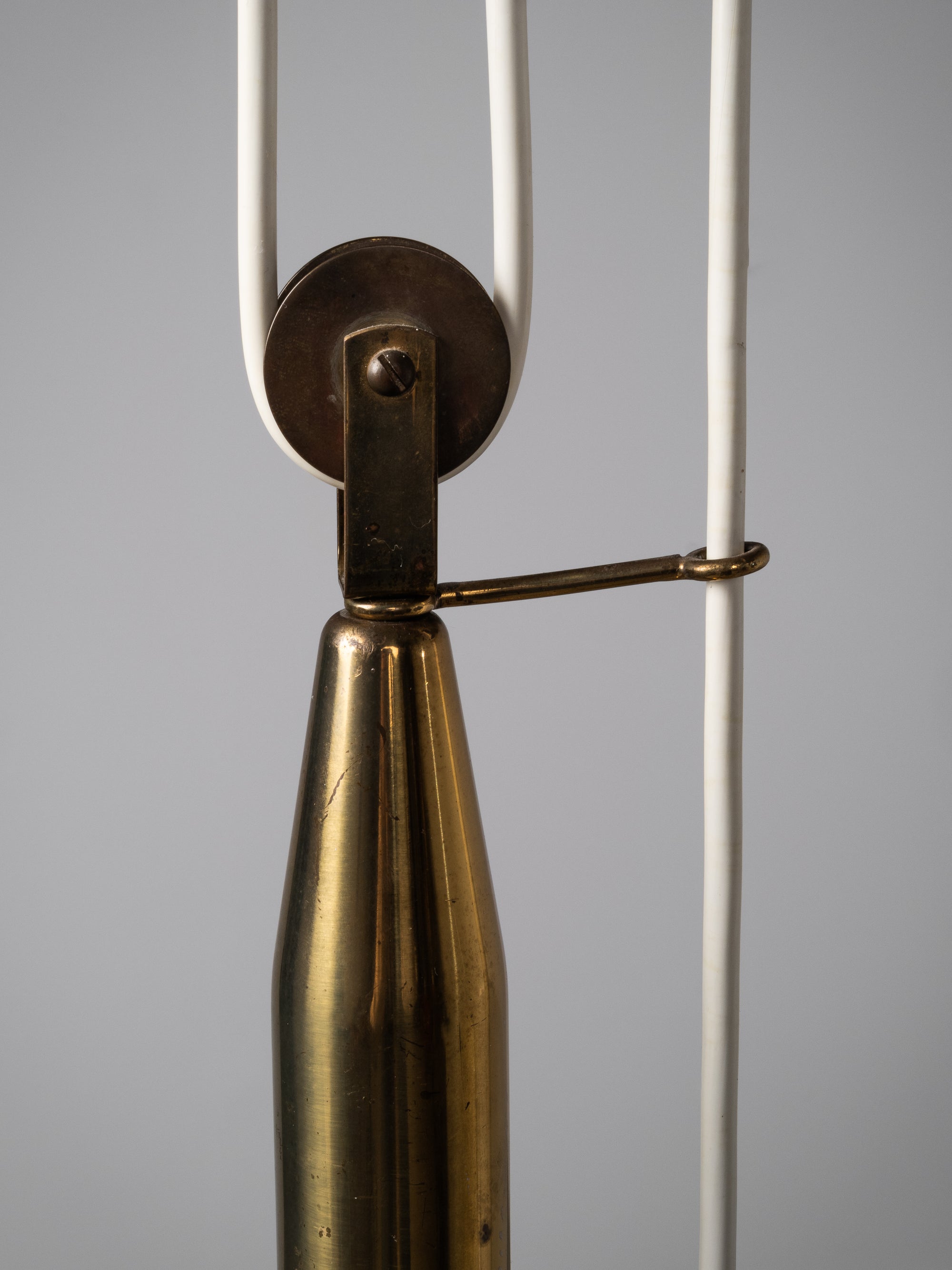 Model ER99 Brass Pendant Light with Counterweight by Itsu, Finland, 1950s