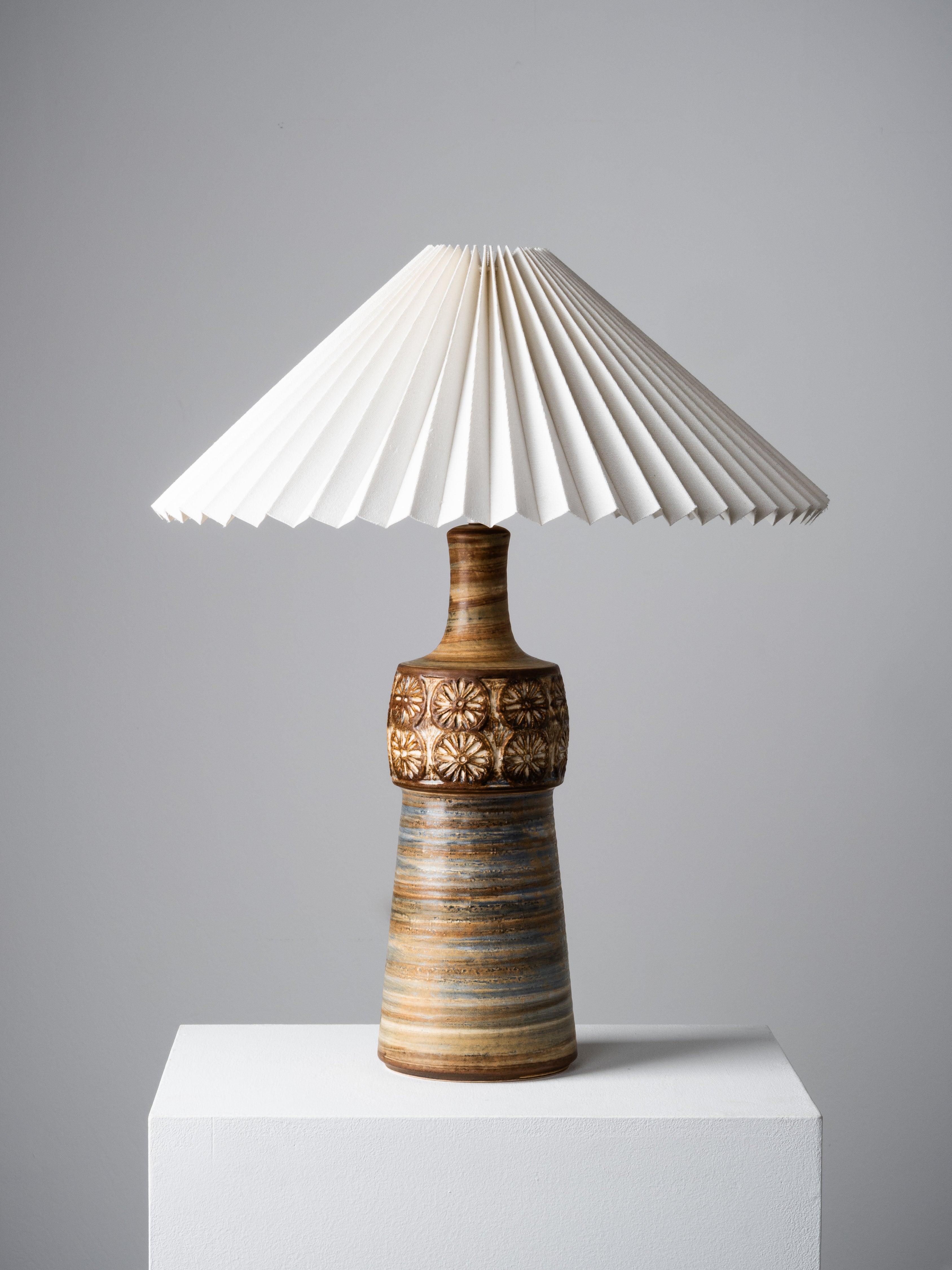 Large Model “3080” Ceramic Table Lamp by Søholm Stentøj, Denmark