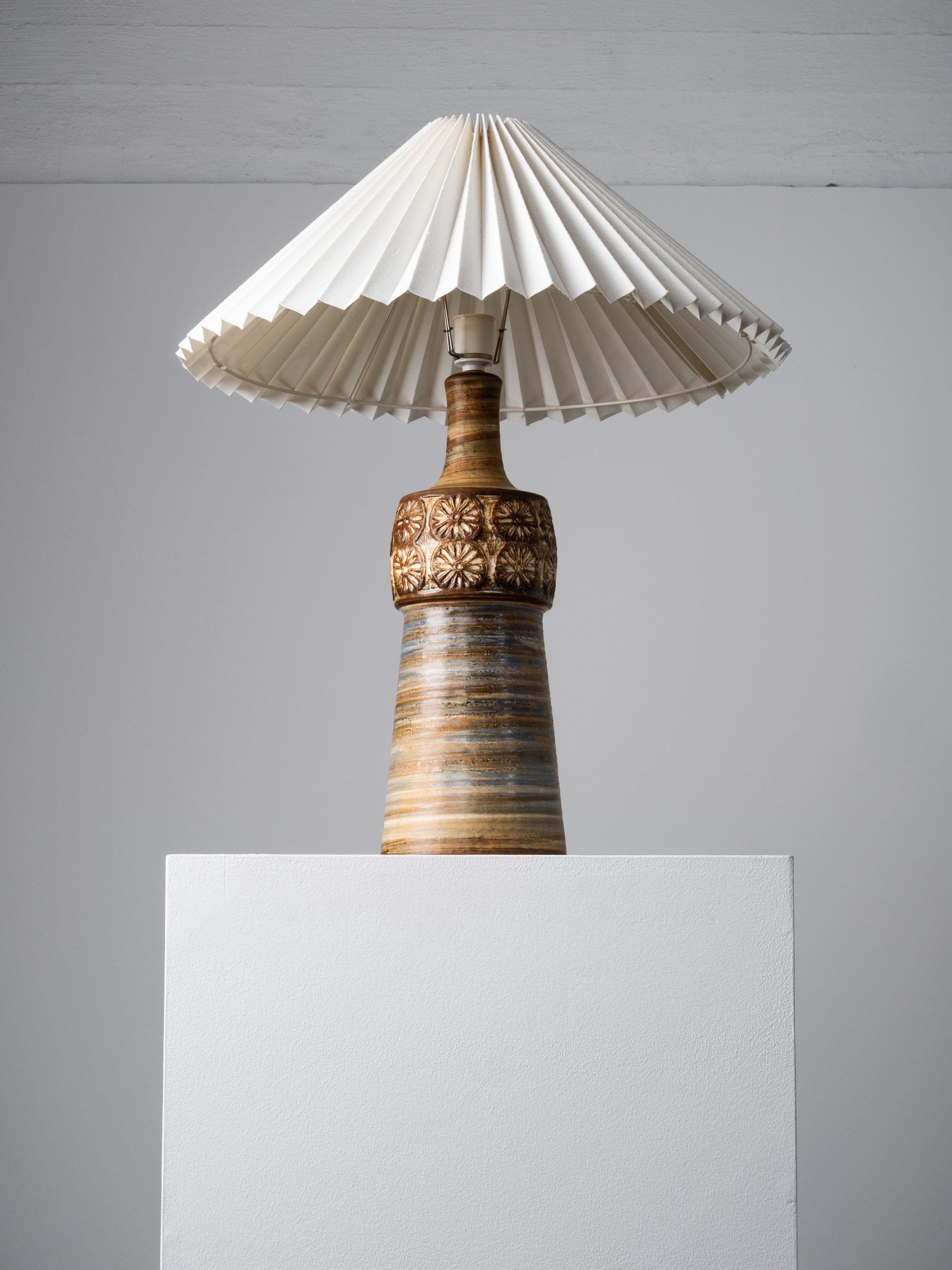 Large Model “3080” Ceramic Table Lamp by Søholm Stentøj, Denmark, 1960s