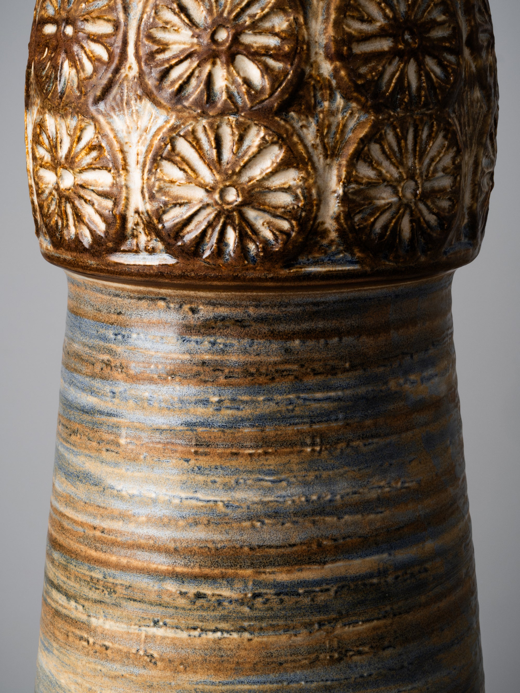 Large Model “3080” Ceramic Table Lamp by Søholm Stentøj, Denmark, 1960s