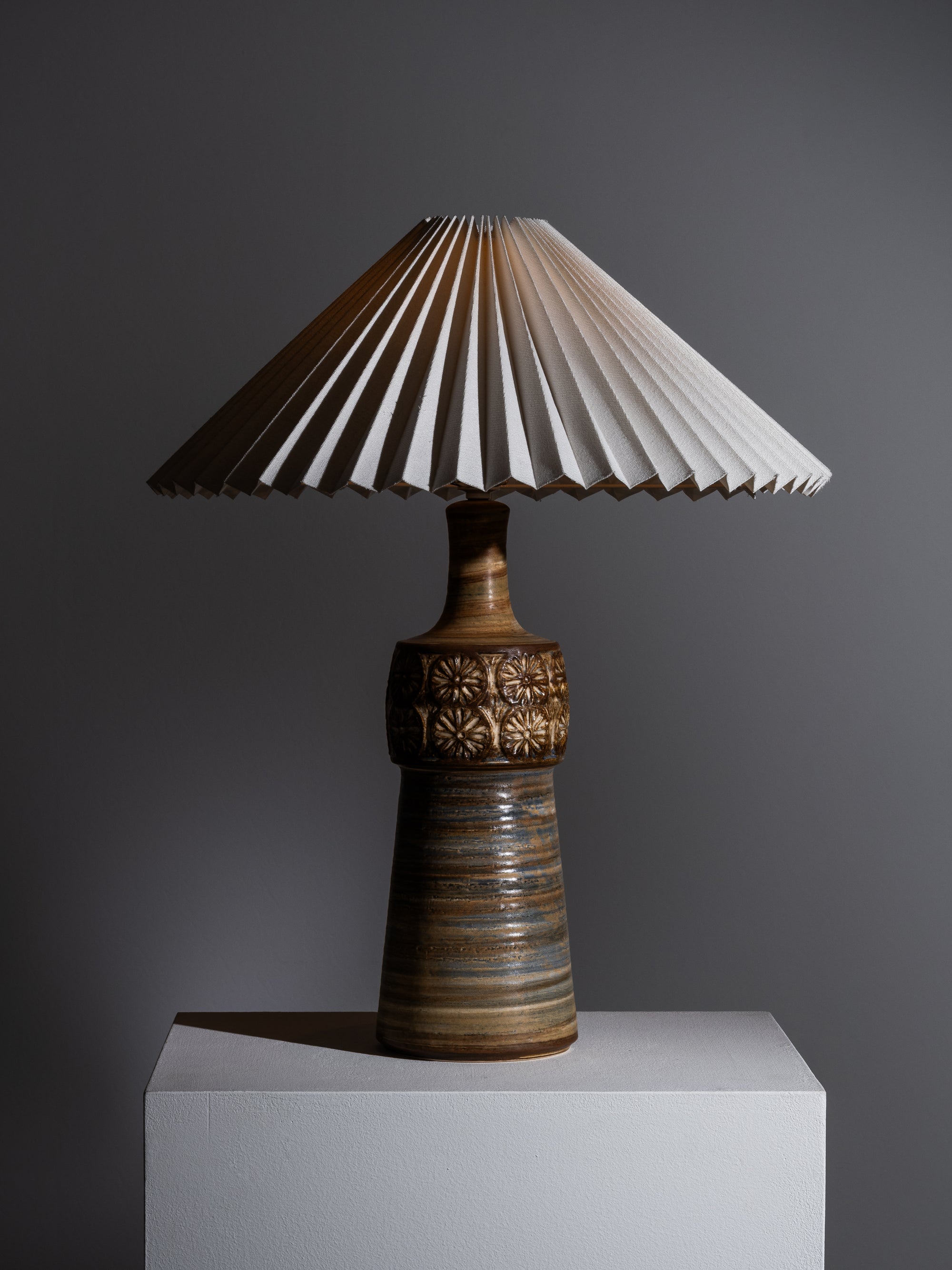 Large Model “3080” Ceramic Table Lamp by Søholm Stentøj, Denmark, 1960s