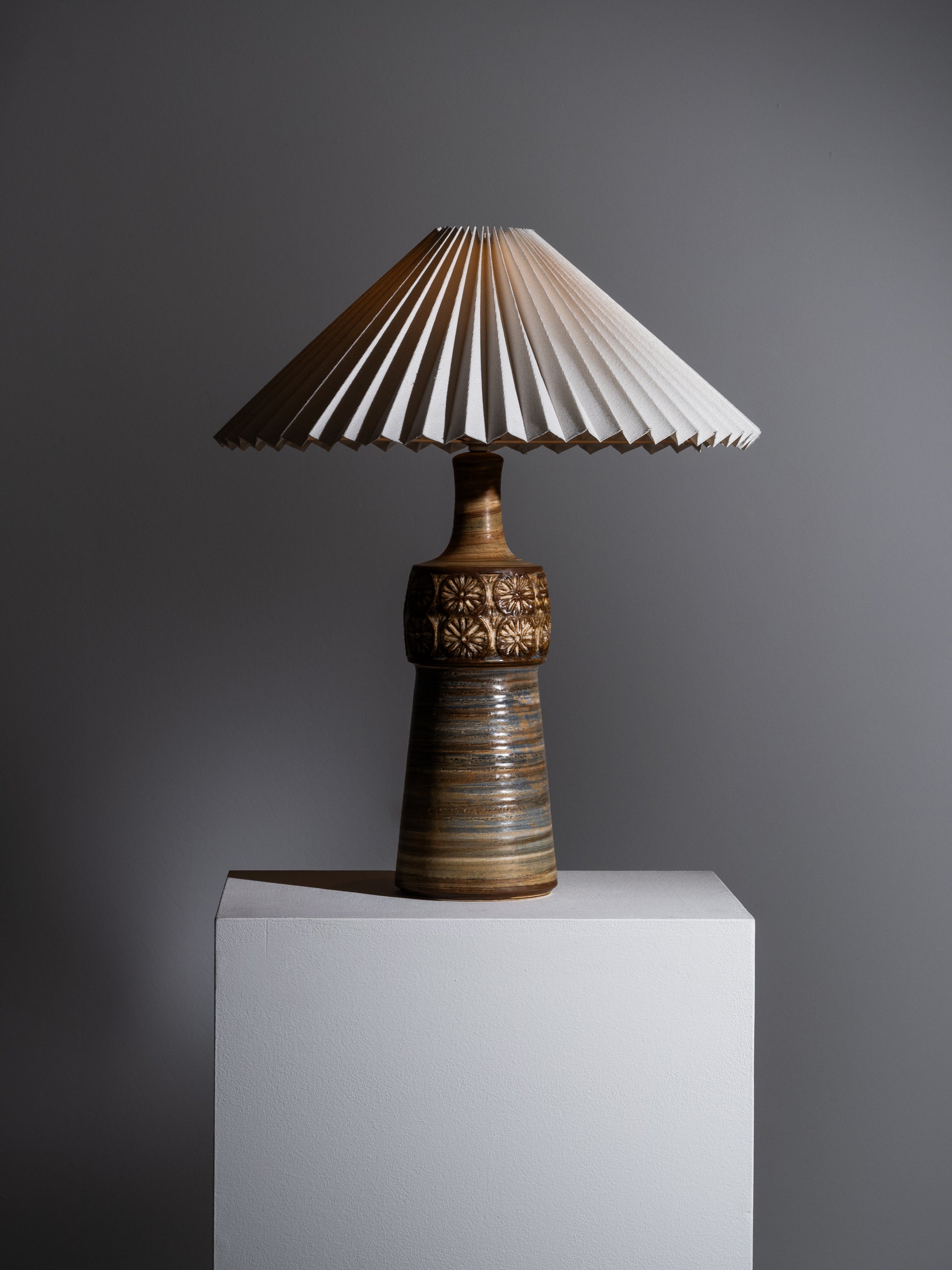 Large Model “3080” Ceramic Table Lamp by Søholm Stentøj, Denmark, 1960s