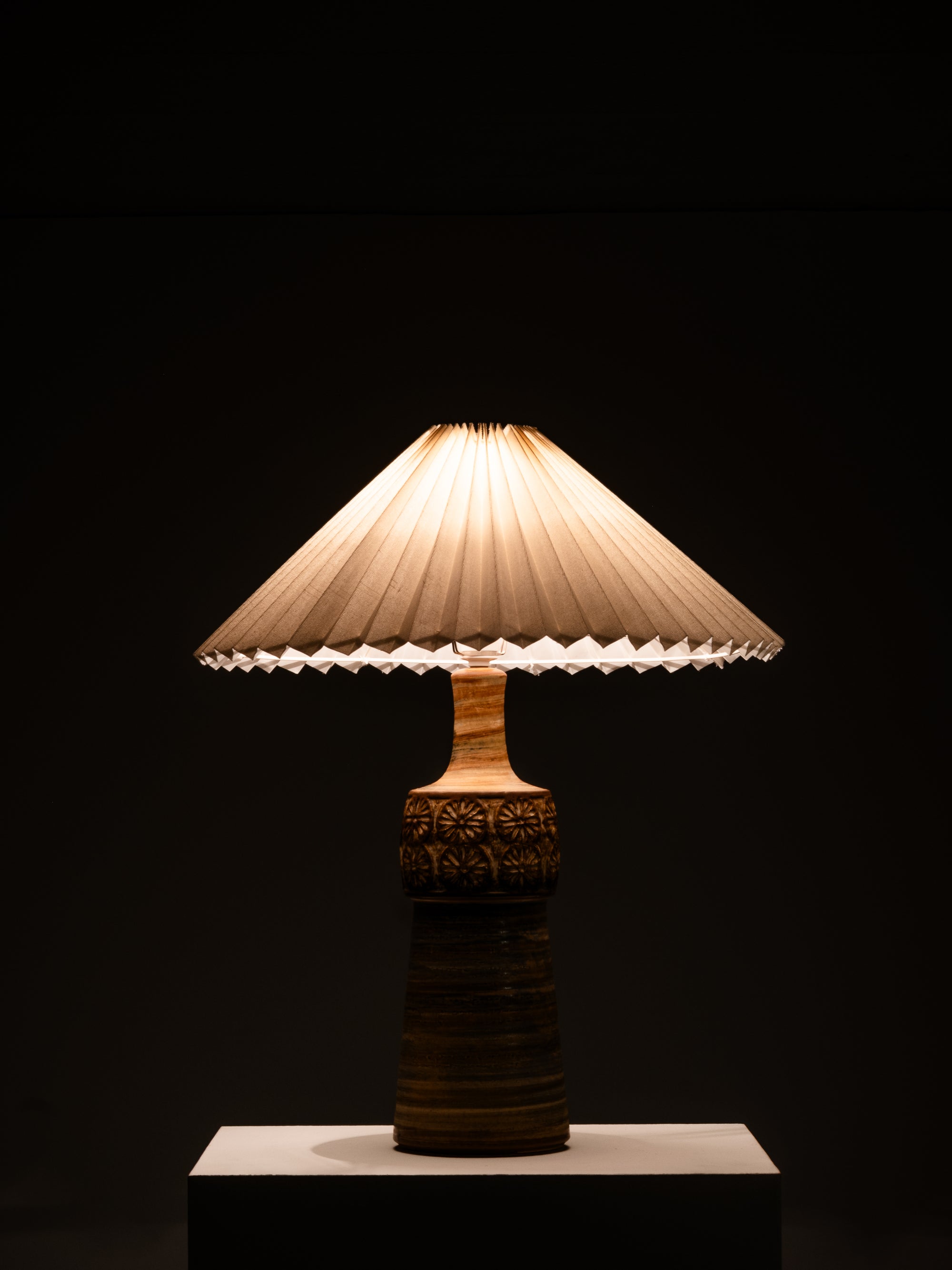 Large Model “3080” Ceramic Table Lamp by Søholm Stentøj, Denmark, 1960s