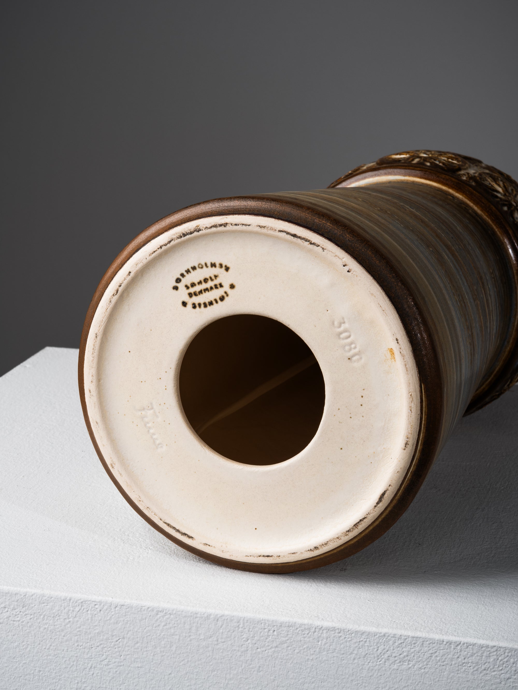 Large Model “3080” Ceramic Table Lamp by Søholm Stentøj, Denmark, 1960s