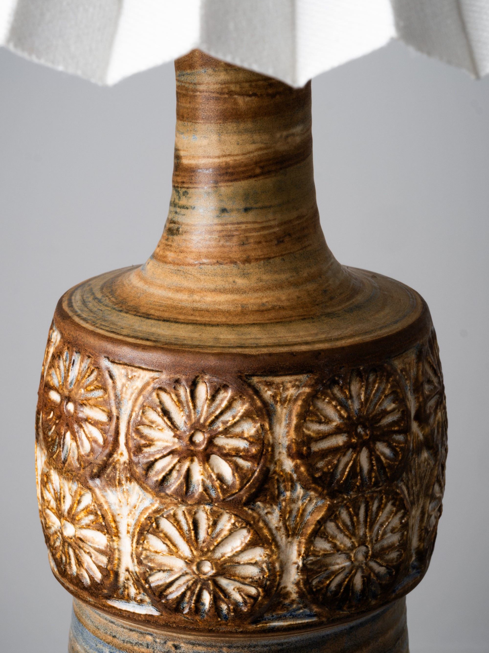 Large Model “3080” Ceramic Table Lamp by Søholm Stentøj, Denmark, 1960s