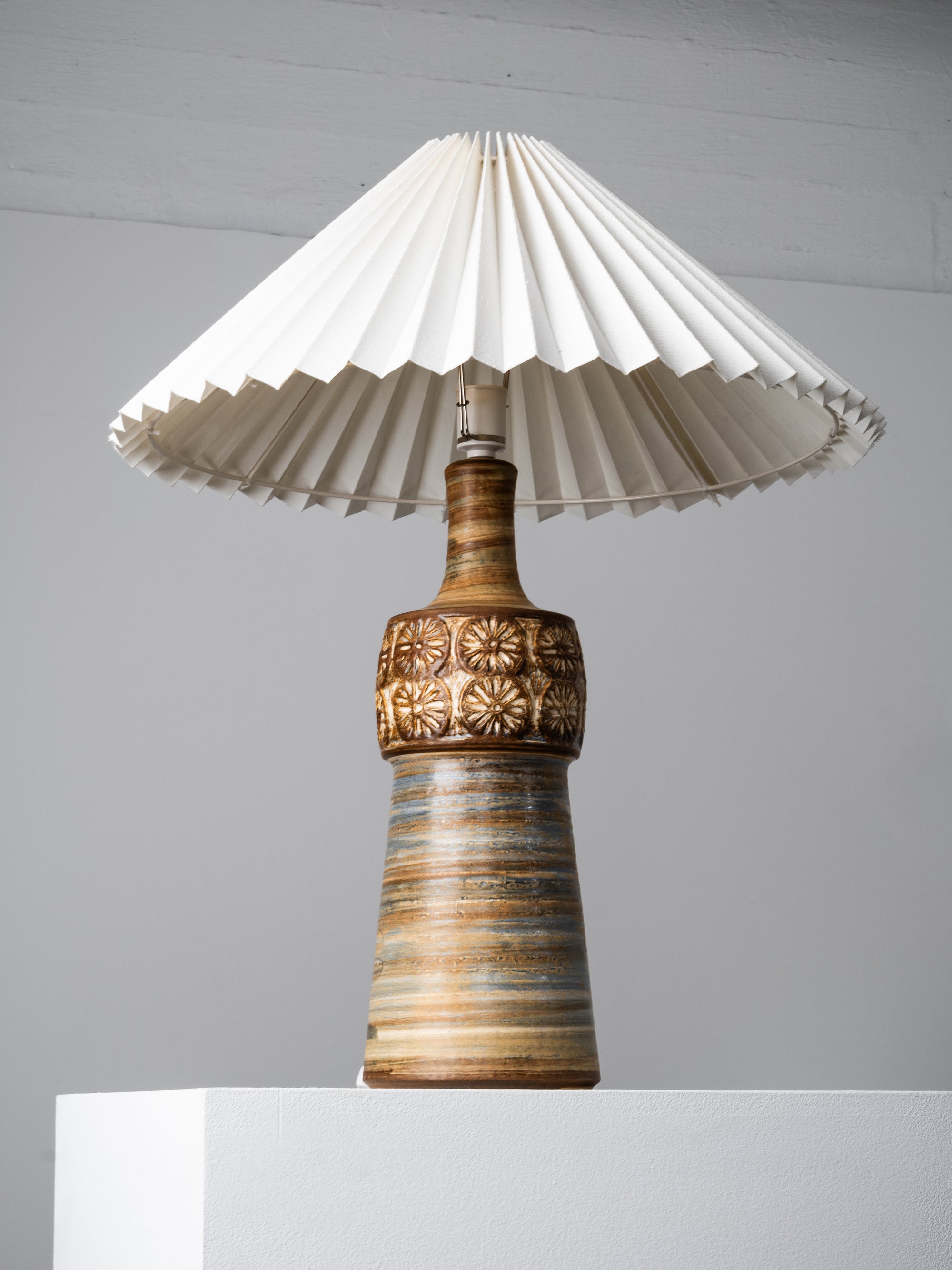 Large Model “3080” Ceramic Table Lamp by Søholm Stentøj, Denmark, 1960s