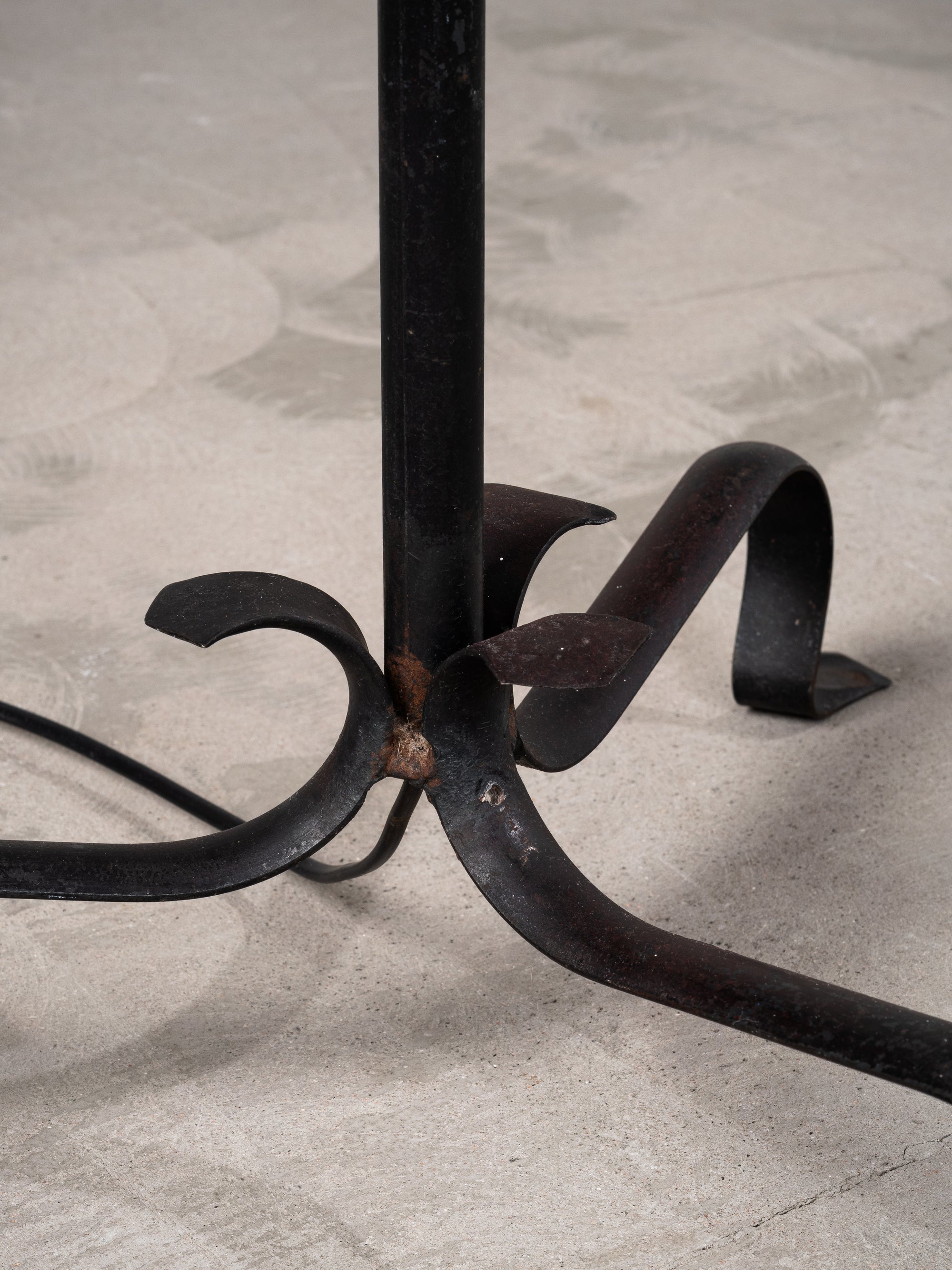 Wrought Iron &amp; Rattan Floor Lamp, Finland, 1930s
