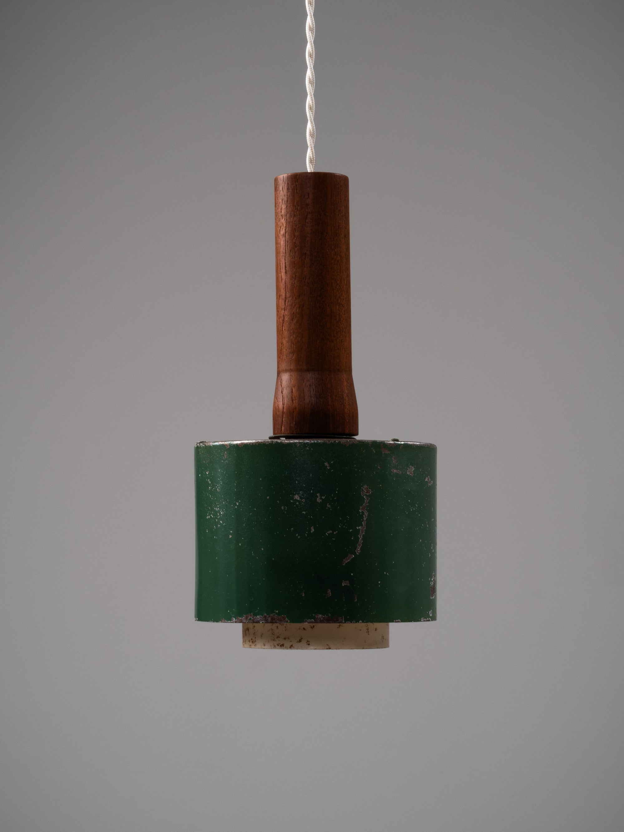Painted Metal and Teak Pendant Light by Lyfa, Denmark, 1960s