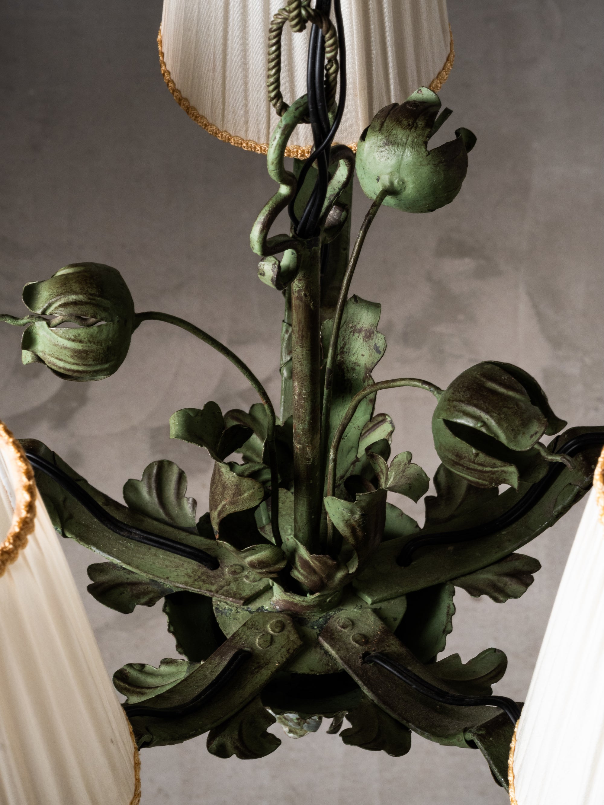 Five-Arm Wrought Iron Chandelier by Taidetakomo Hakkarainen, Finland, 1930s