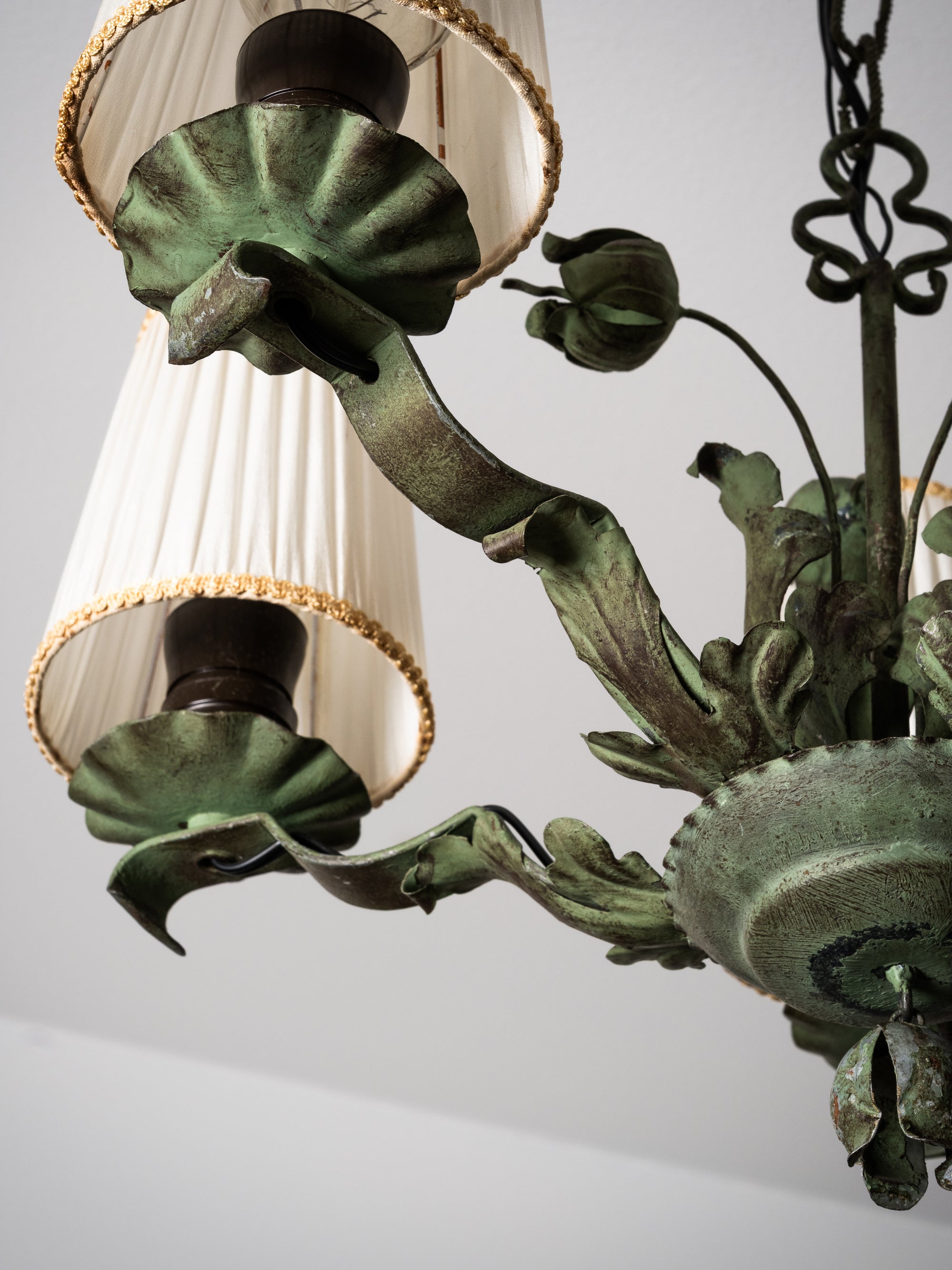 Five-Arm Wrought Iron Chandelier by Taidetakomo Hakkarainen, Finland, 1930s