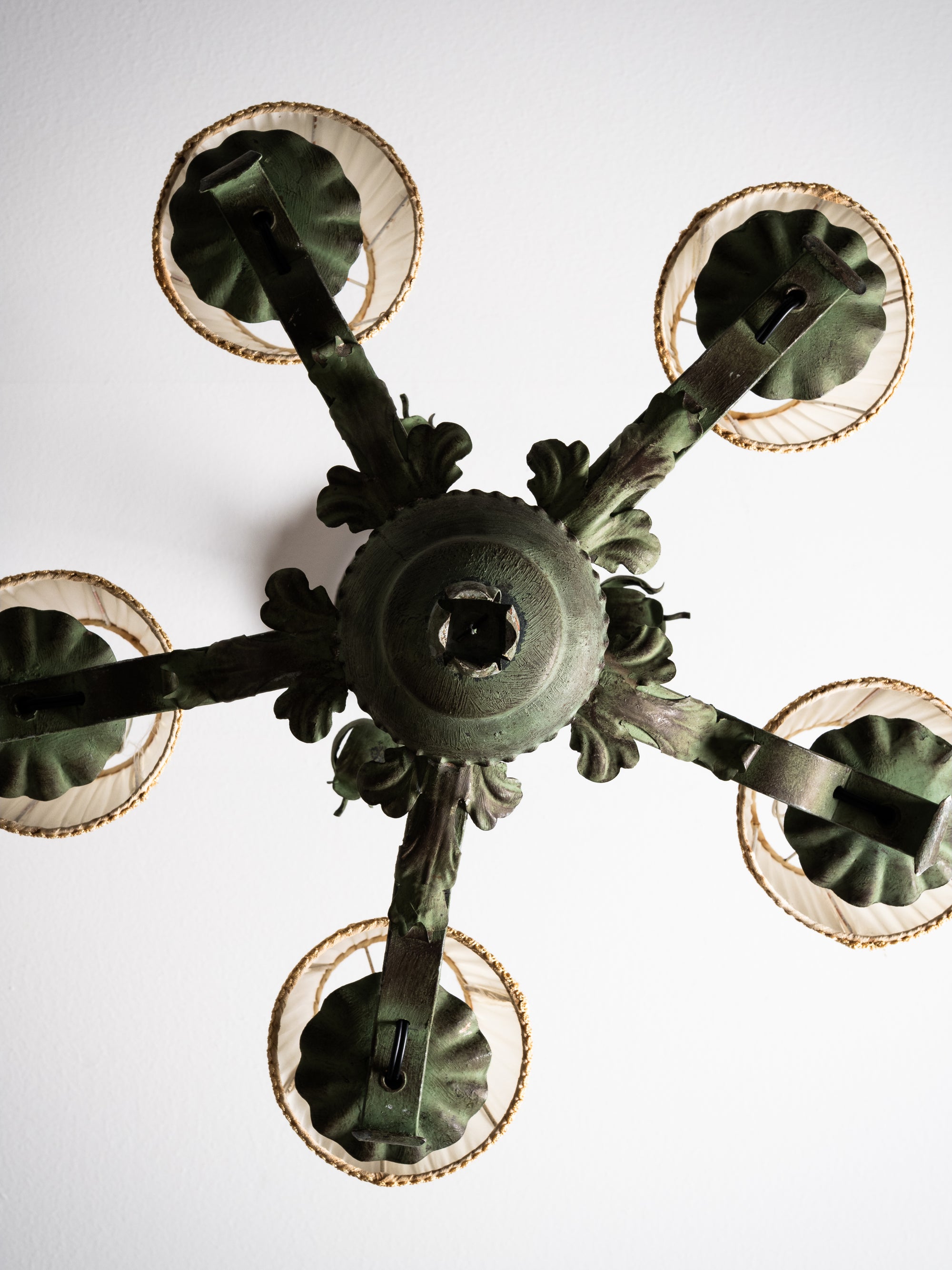 Five-Arm Wrought Iron Chandelier by Taidetakomo Hakkarainen, Finland, 1930s