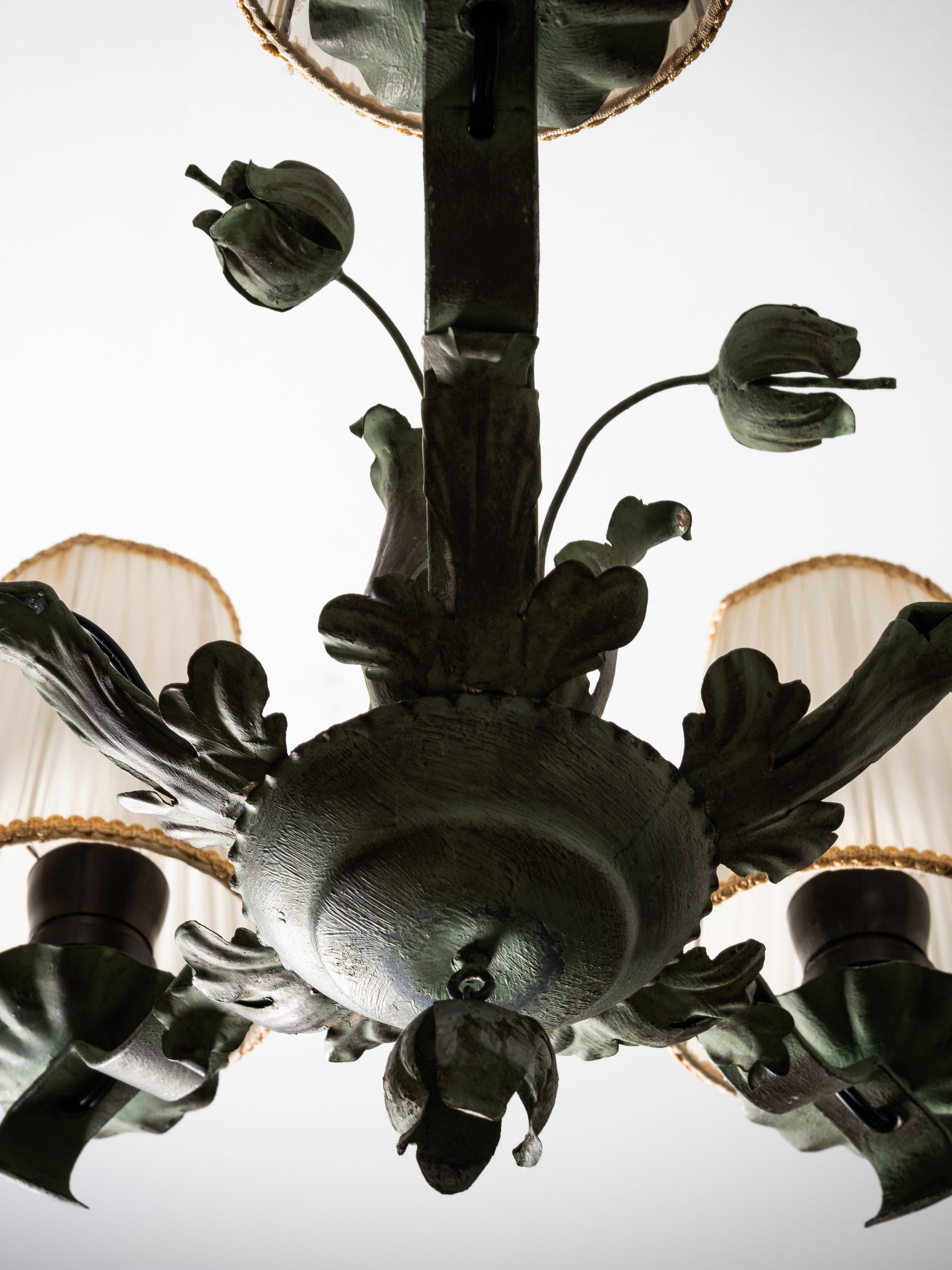 Five-Arm Wrought Iron Chandelier by Taidetakomo Hakkarainen, Finland, 1930s