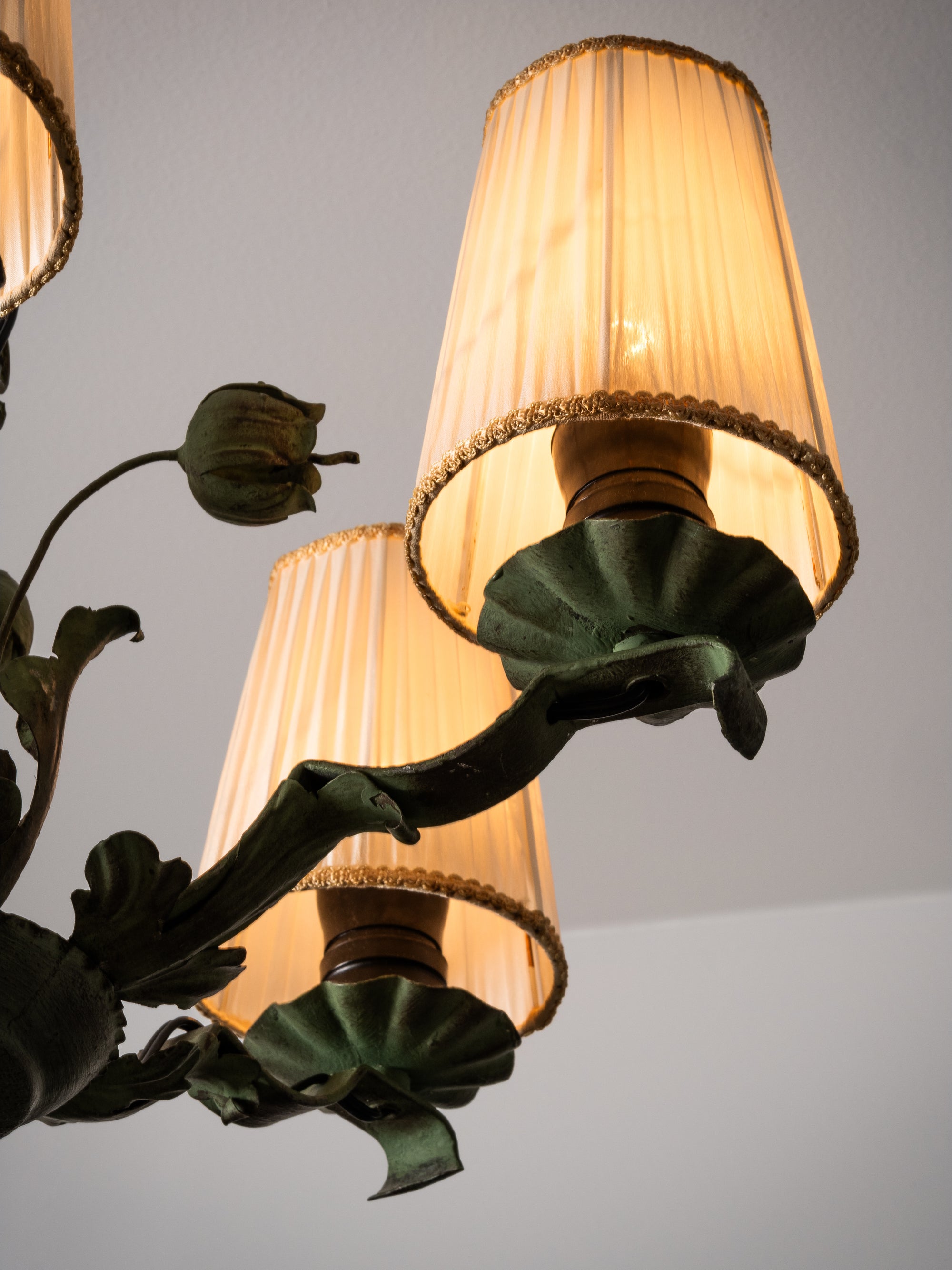 Five-Arm Wrought Iron Chandelier by Taidetakomo Hakkarainen, Finland, 1930s