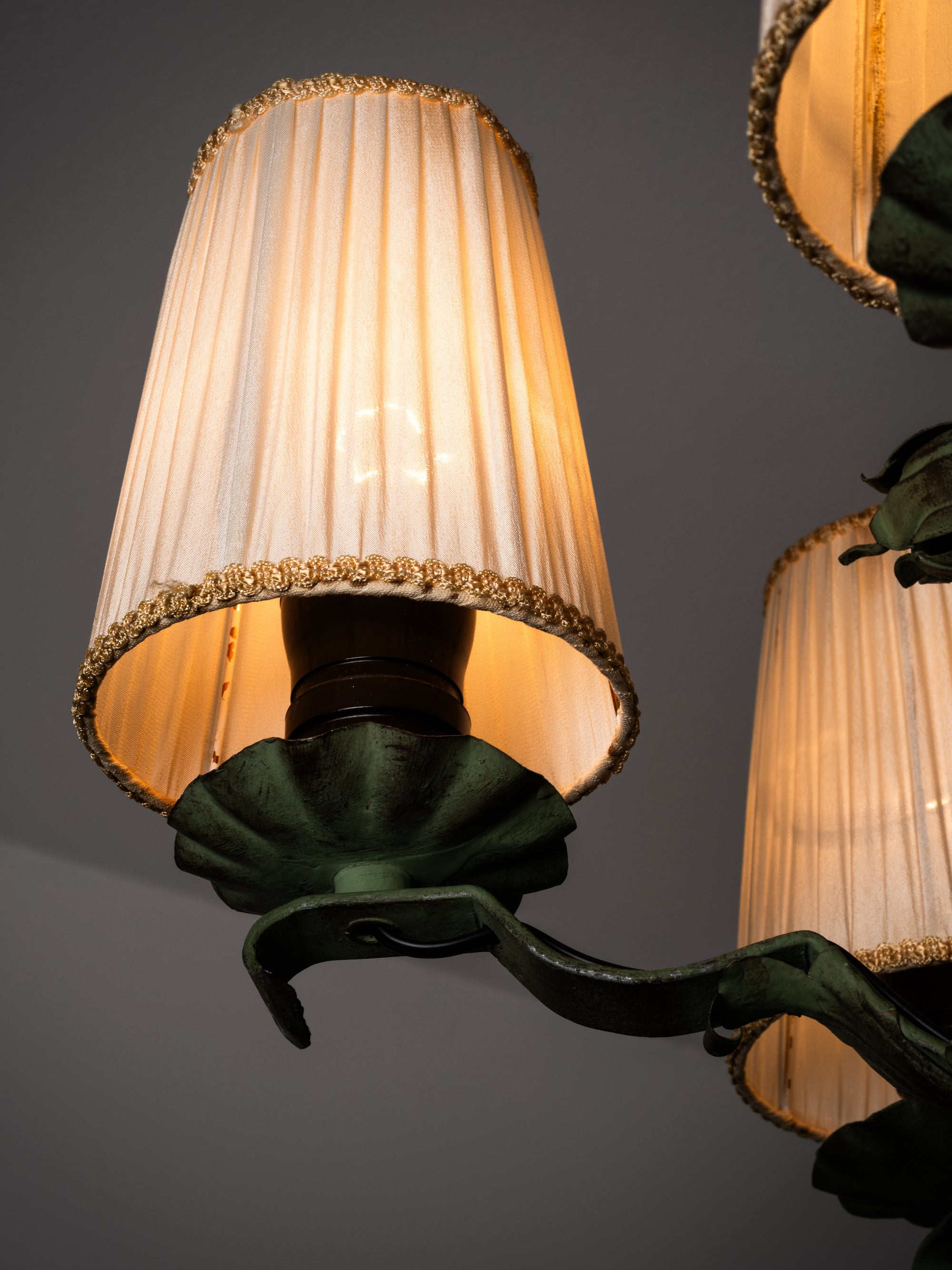 Five-Arm Wrought Iron Chandelier by Taidetakomo Hakkarainen, Finland, 1930s