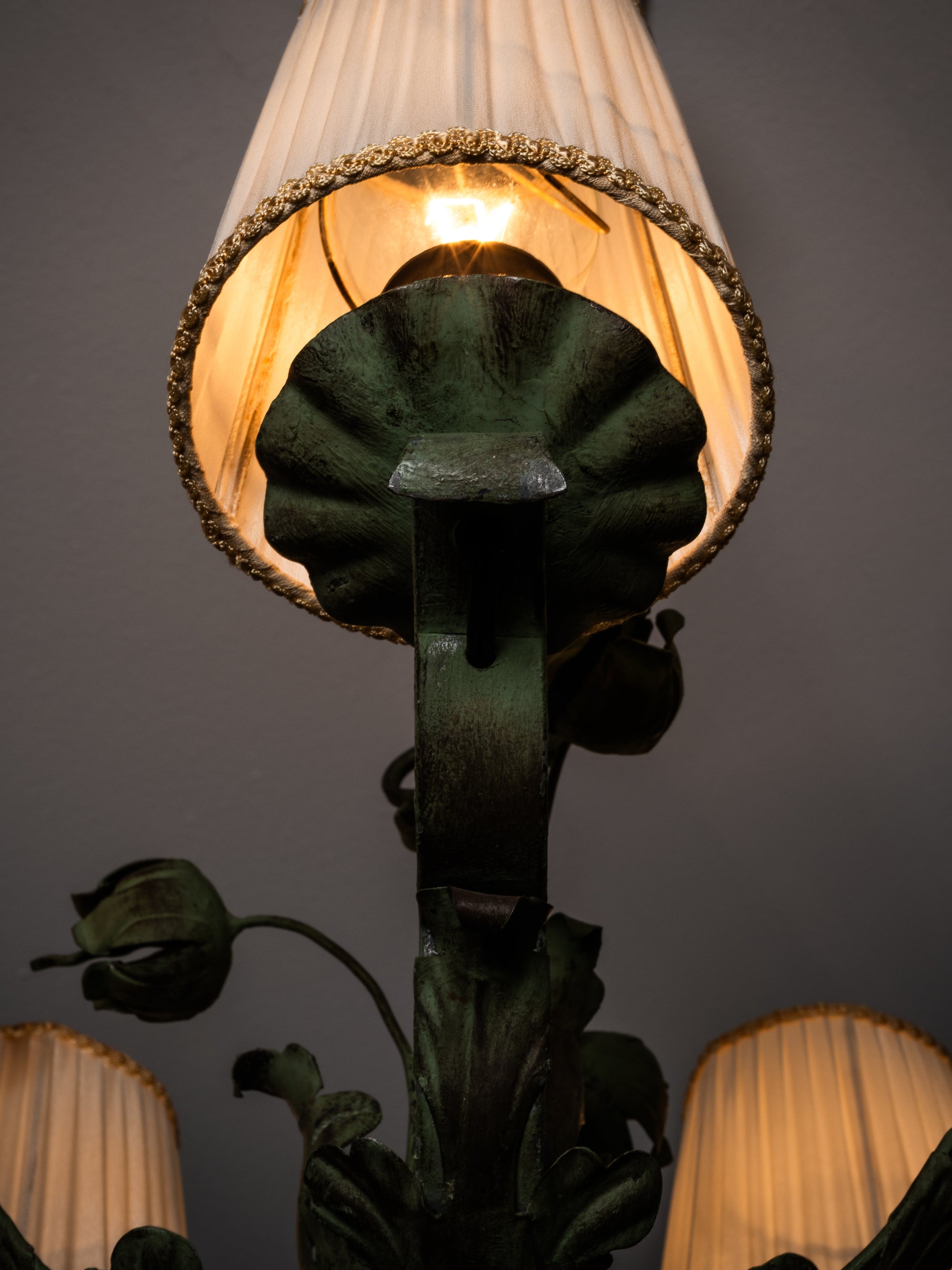 Five-Arm Wrought Iron Chandelier by Taidetakomo Hakkarainen, Finland, 1930s
