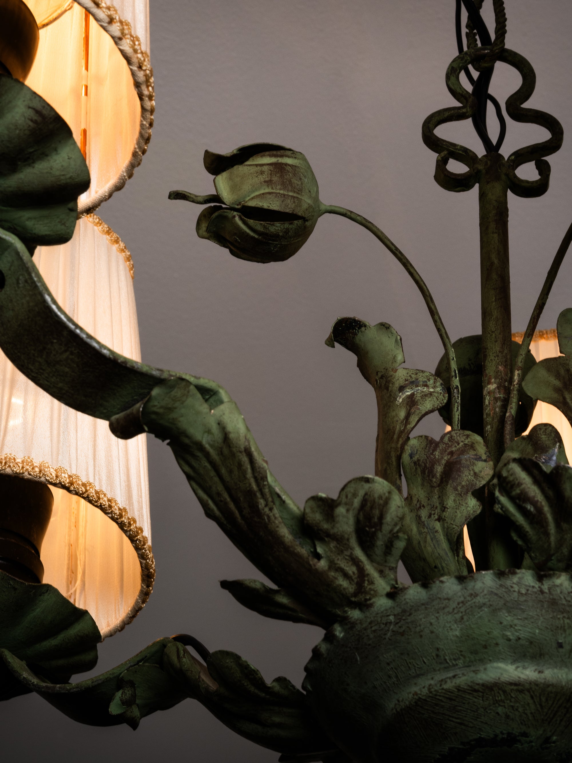 Five-Arm Wrought Iron Chandelier by Taidetakomo Hakkarainen, Finland, 1930s