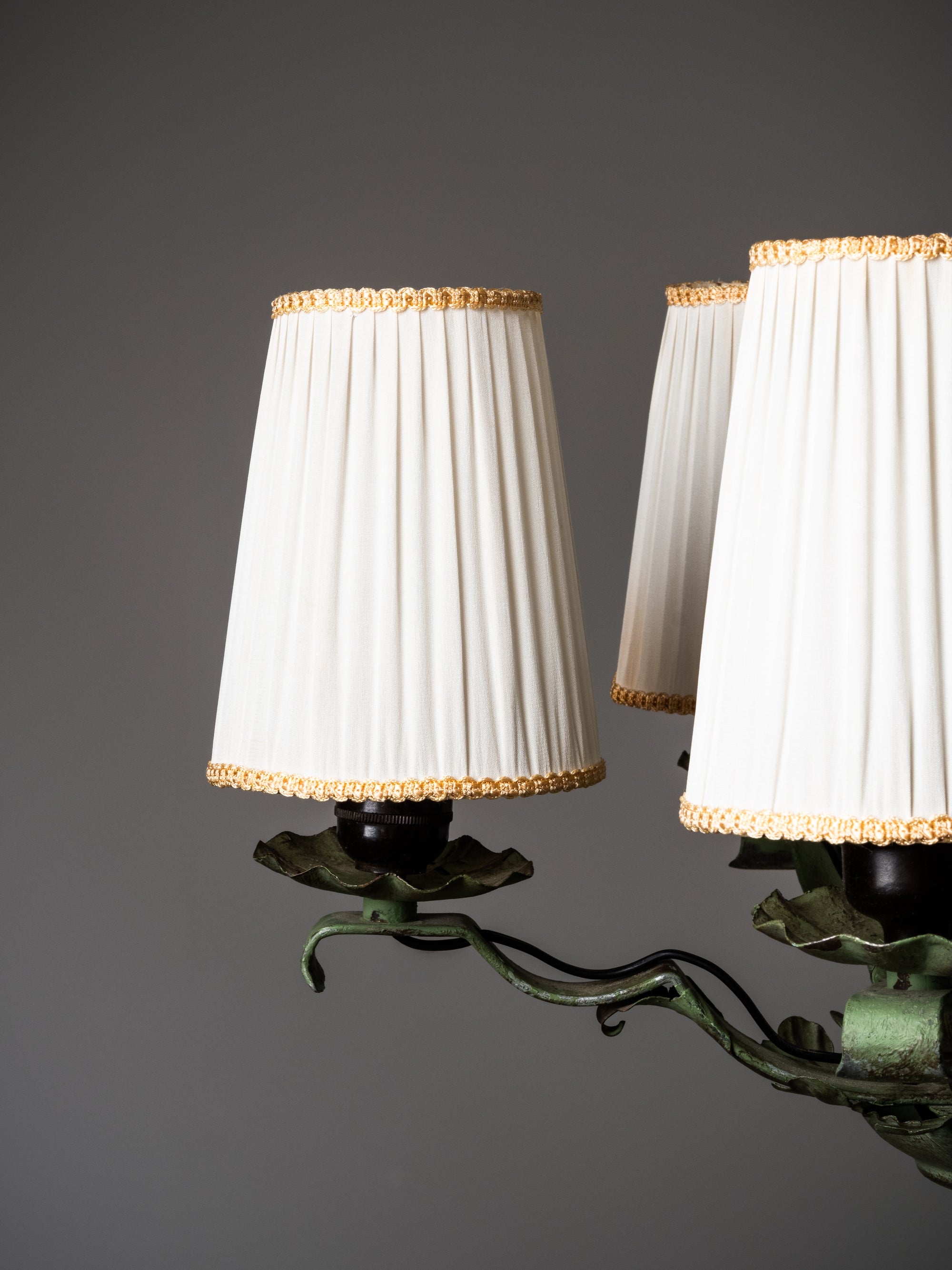 Five-Arm Wrought Iron Chandelier by Taidetakomo Hakkarainen, Finland, 1930s