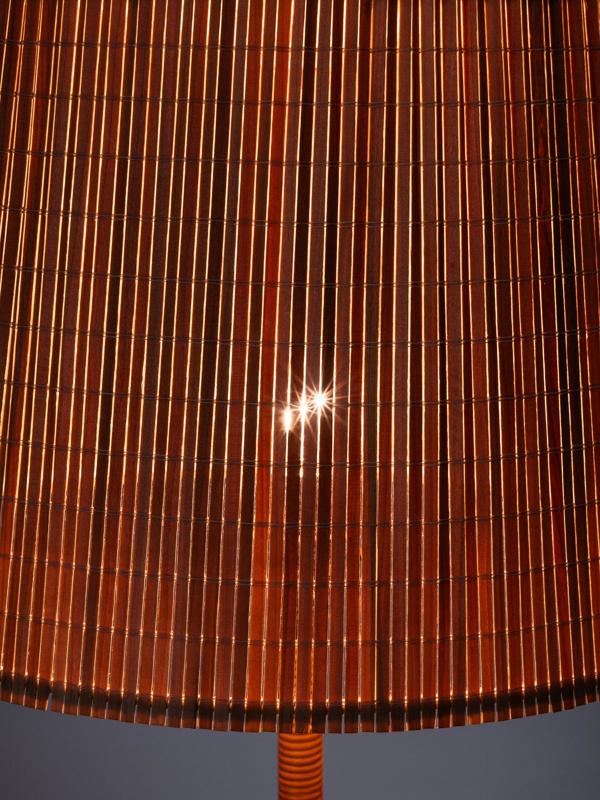 Scandinavian Mid-Century Brass &amp; Rattan Floor Lamp, 1950s